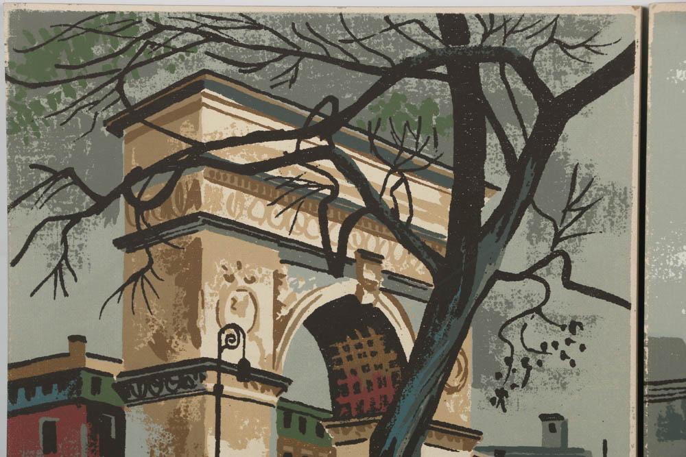 Collection of Mark Coomer Serigraphs on Boards of Architecture