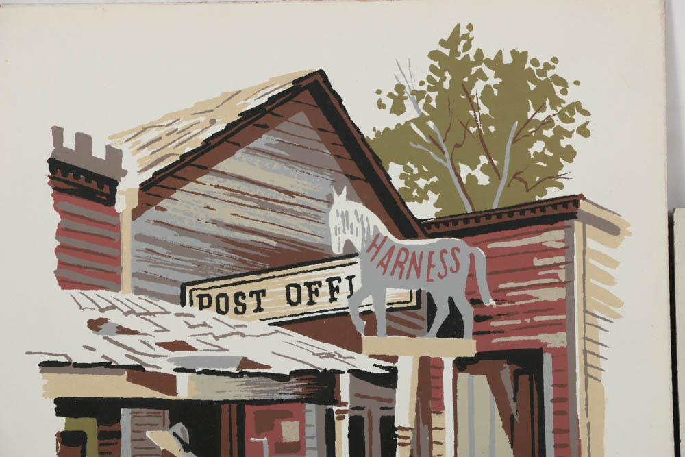 Collection of Mark Coomer Serigraphs on Boards of Genre Scenes