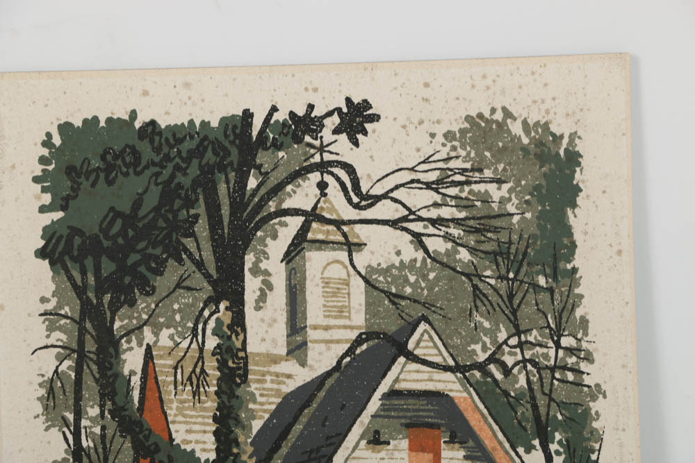 Collection of Mark Coomer Serigraphs on Boards of Genre Scenes