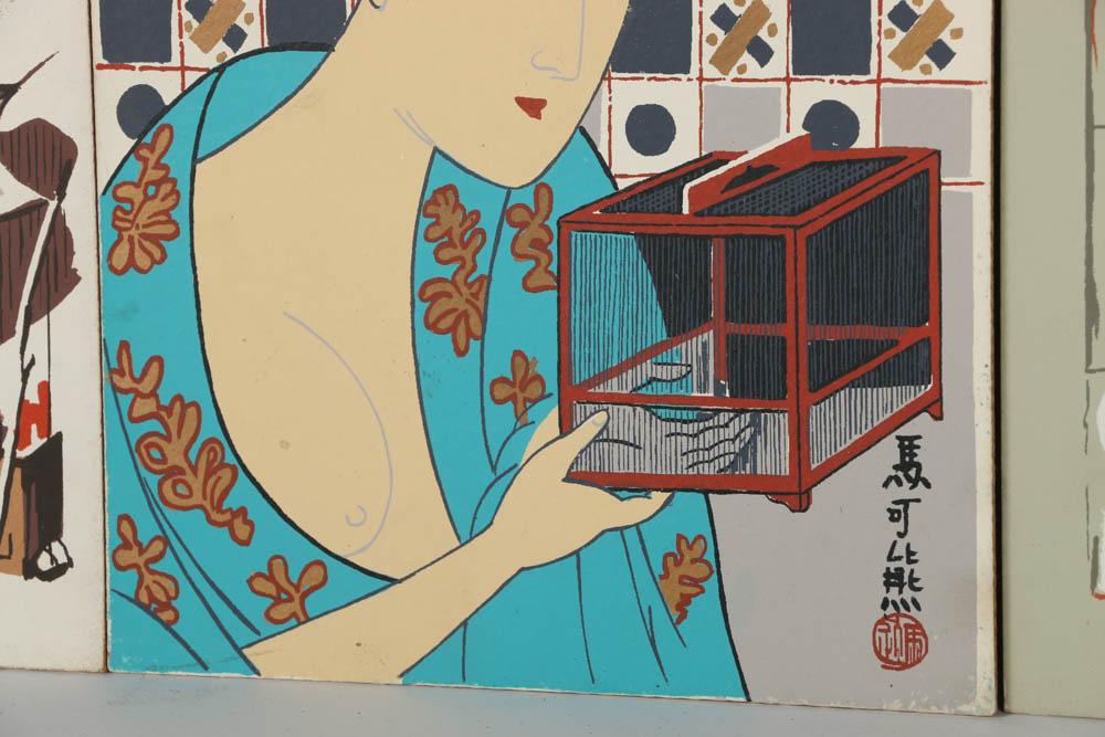 Assortment of Mark Coomer Serigraphs on Board of Genre Scenes