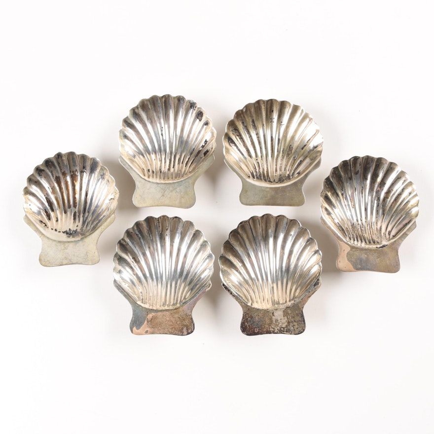 Mexican Sterling Silver Clam Shell Dishes