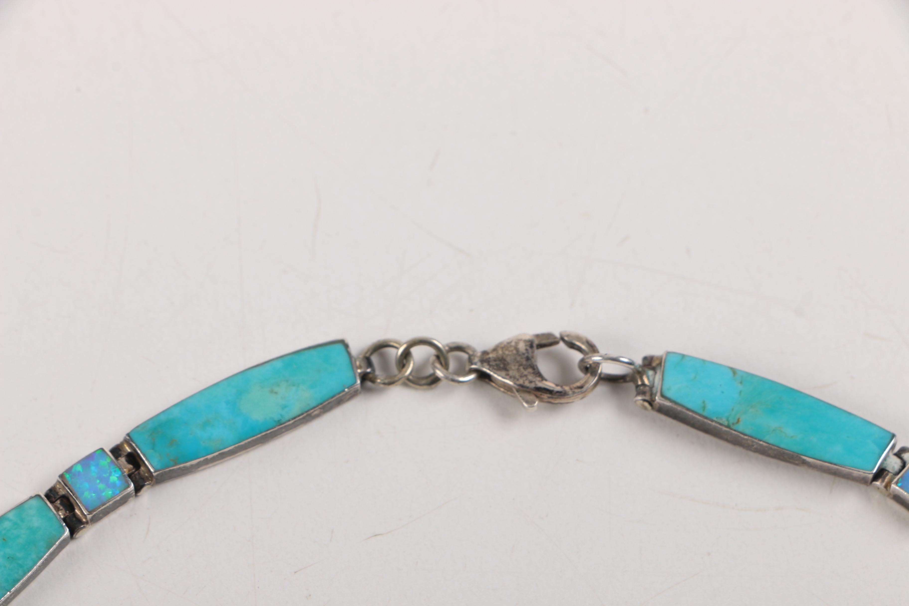 Sterling Silver Southwestern Jewelry Including Turquoise, Lapis Lazuli and Opal