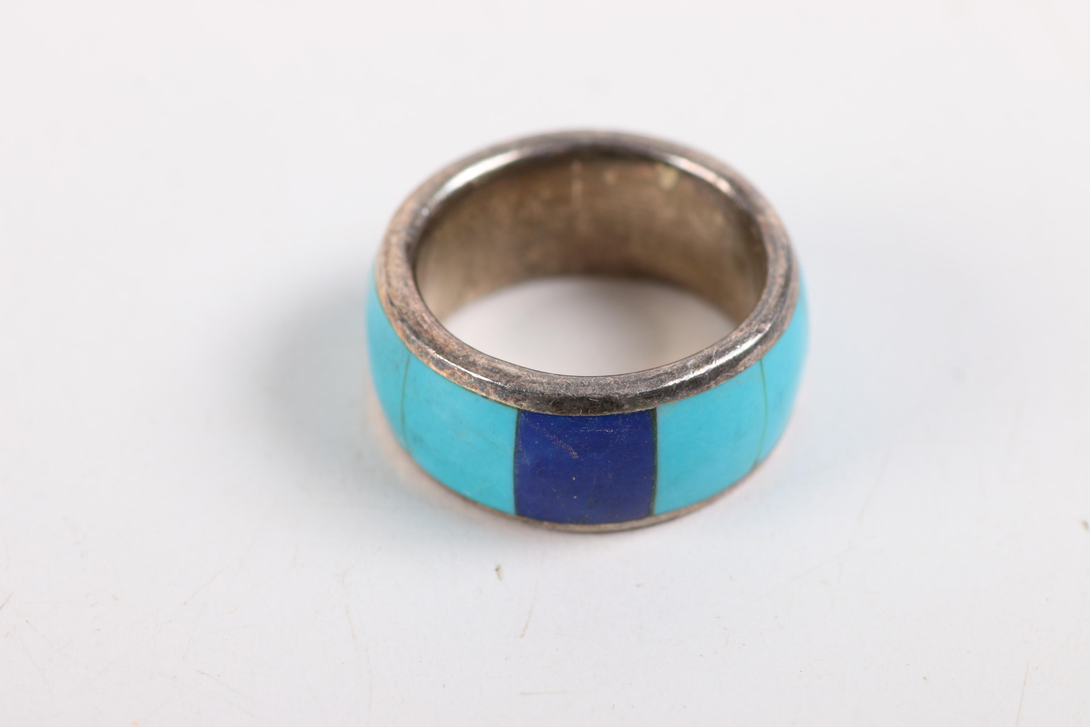 Sterling Silver Southwestern Jewelry Including Turquoise, Lapis Lazuli and Opal