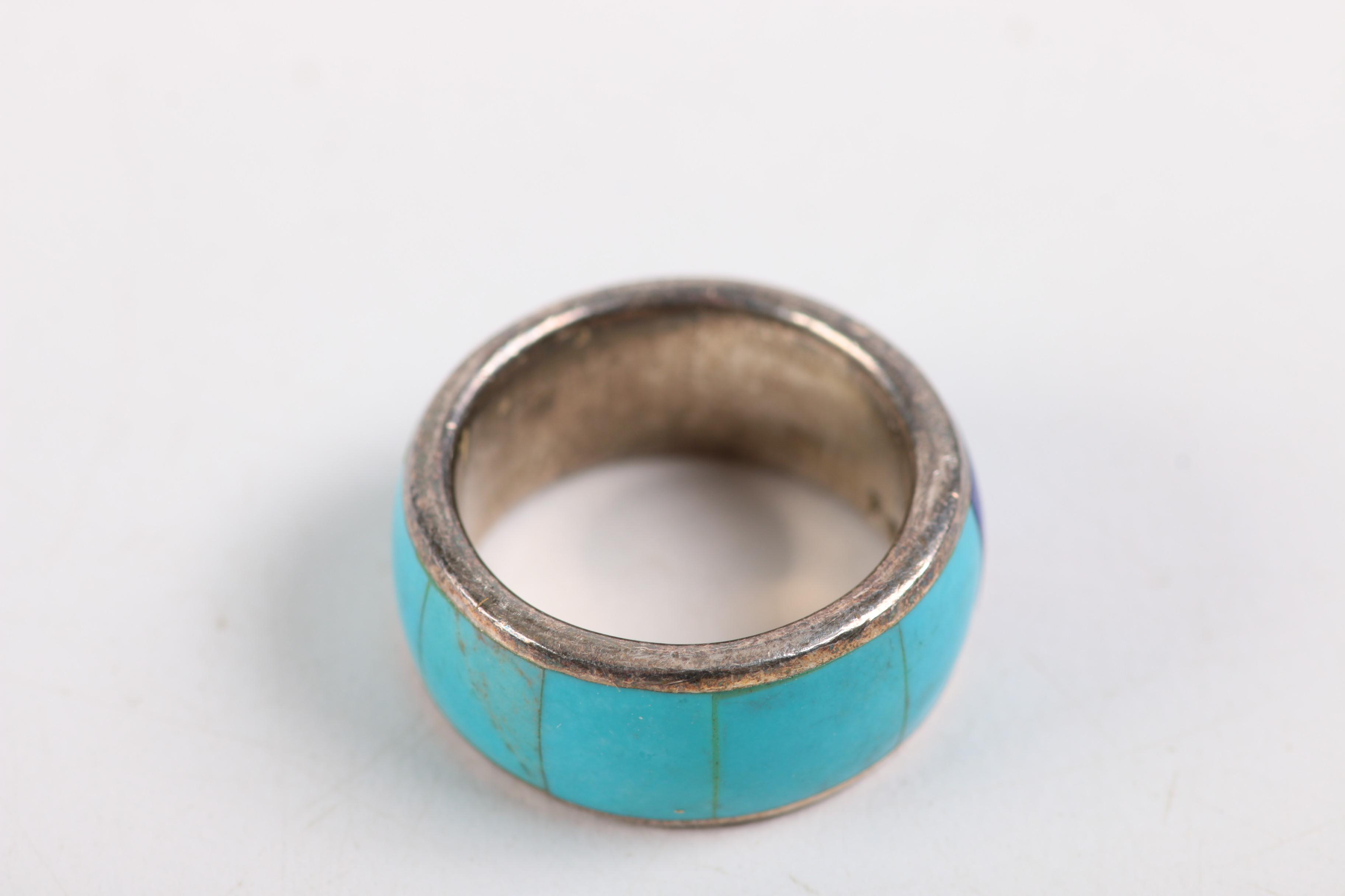 Sterling Silver Southwestern Jewelry Including Turquoise, Lapis Lazuli and Opal