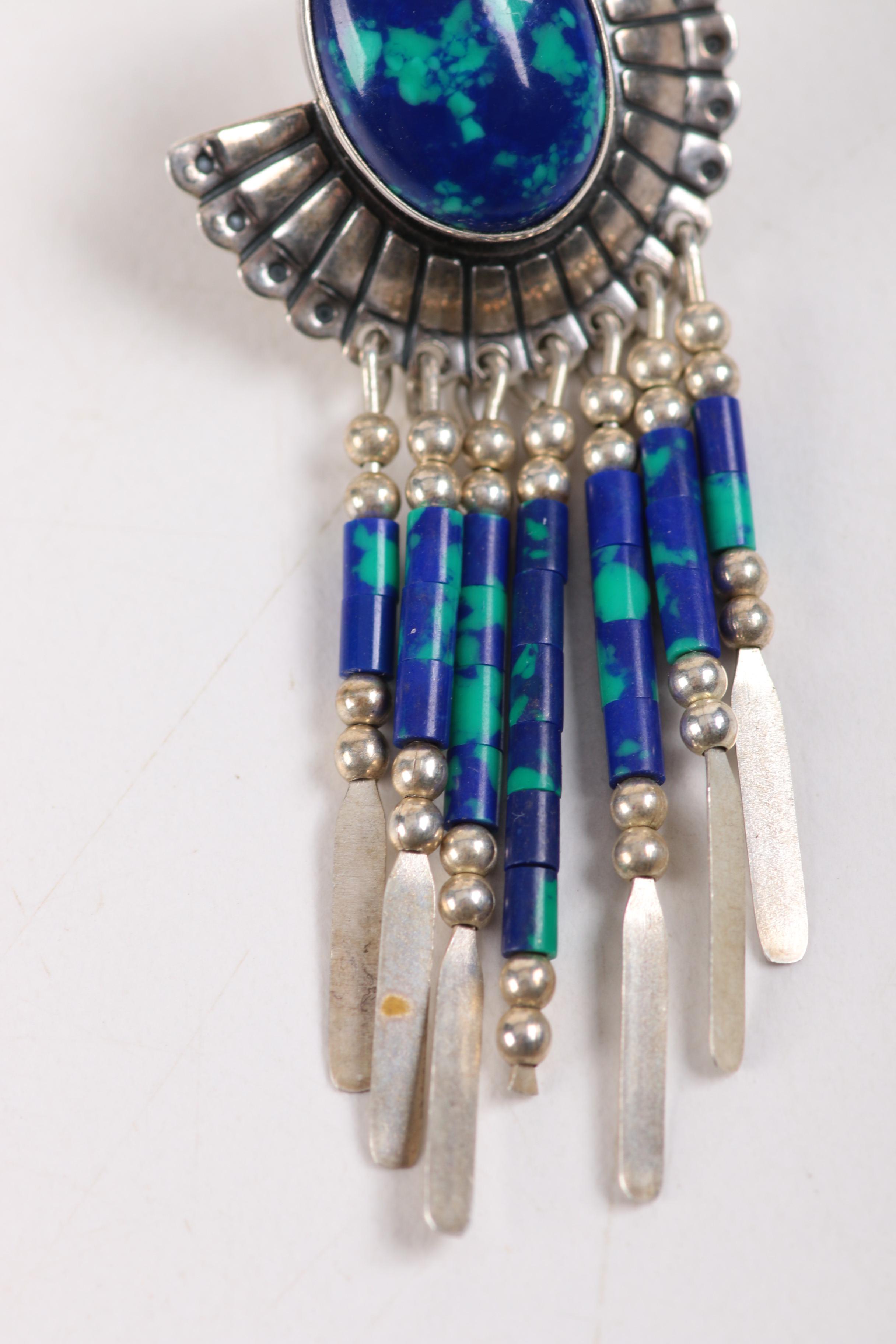 Sterling Silver Southwestern Jewelry Including Turquoise, Lapis Lazuli and Opal