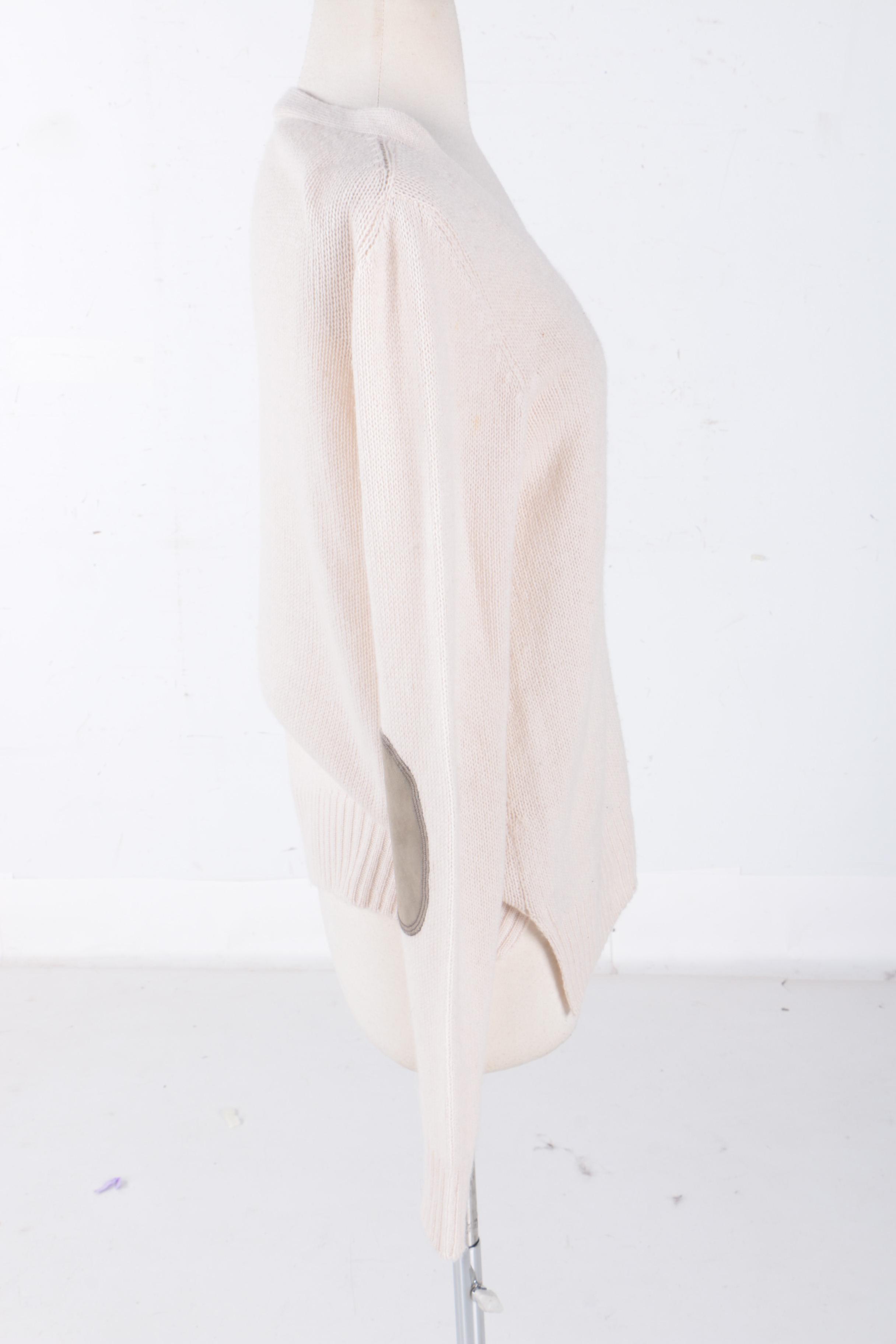 Prada Cashmere Cardigan with Suede Patches