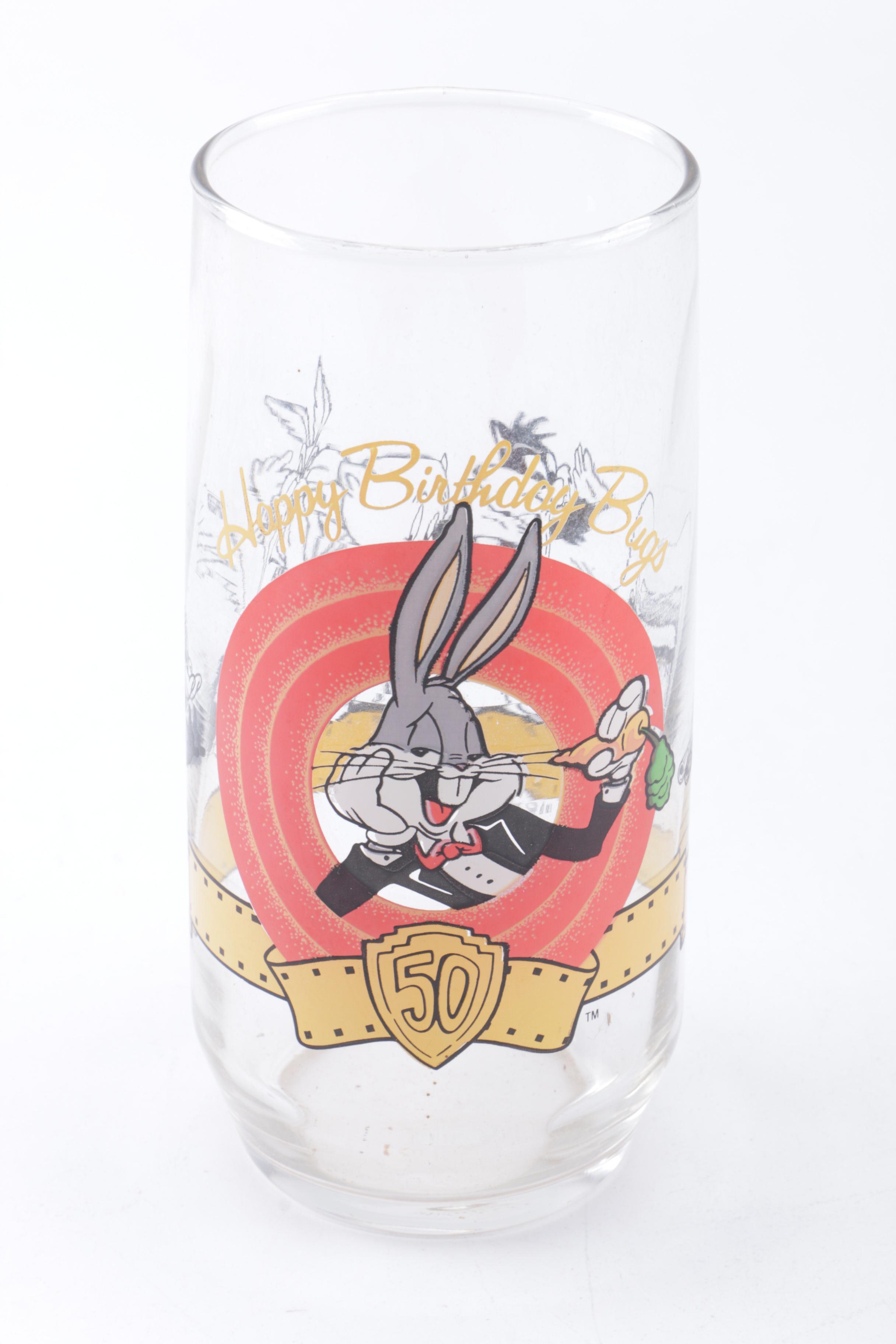 Bugs Bunny 50th Birthday Glassware Set