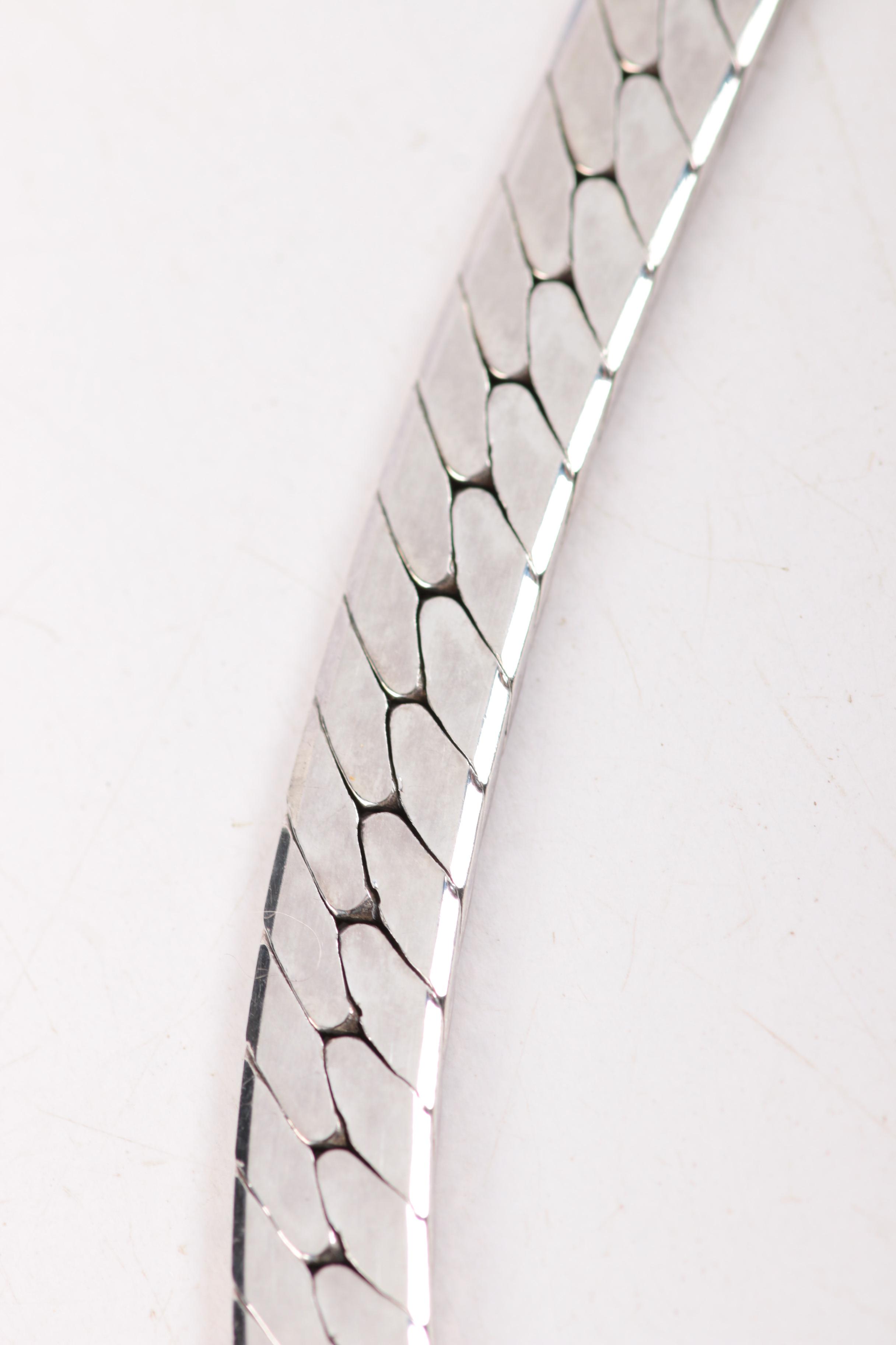 Sterling Silver Chain Necklaces Including Mexican Silver