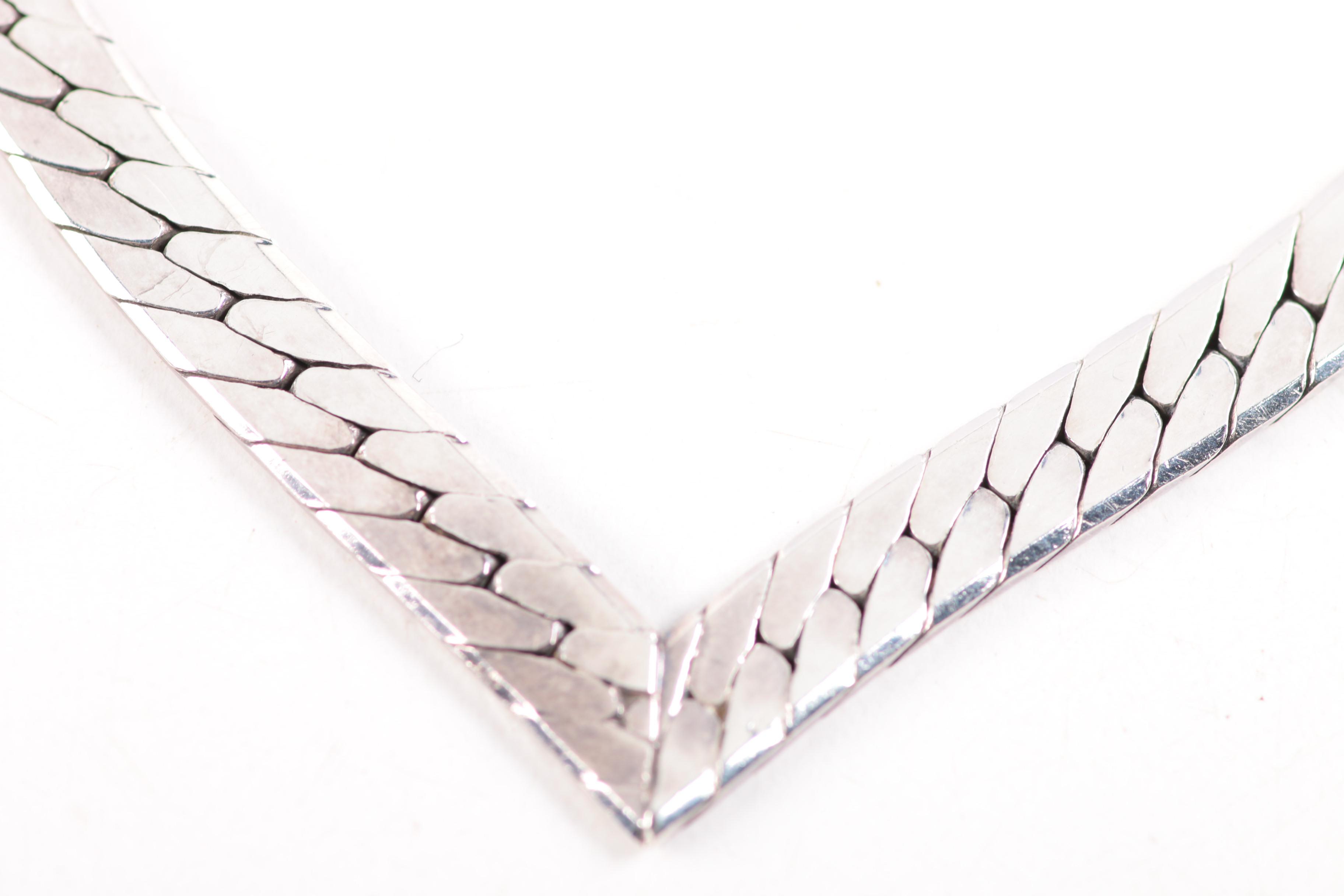 Sterling Silver Chain Necklaces Including Mexican Silver