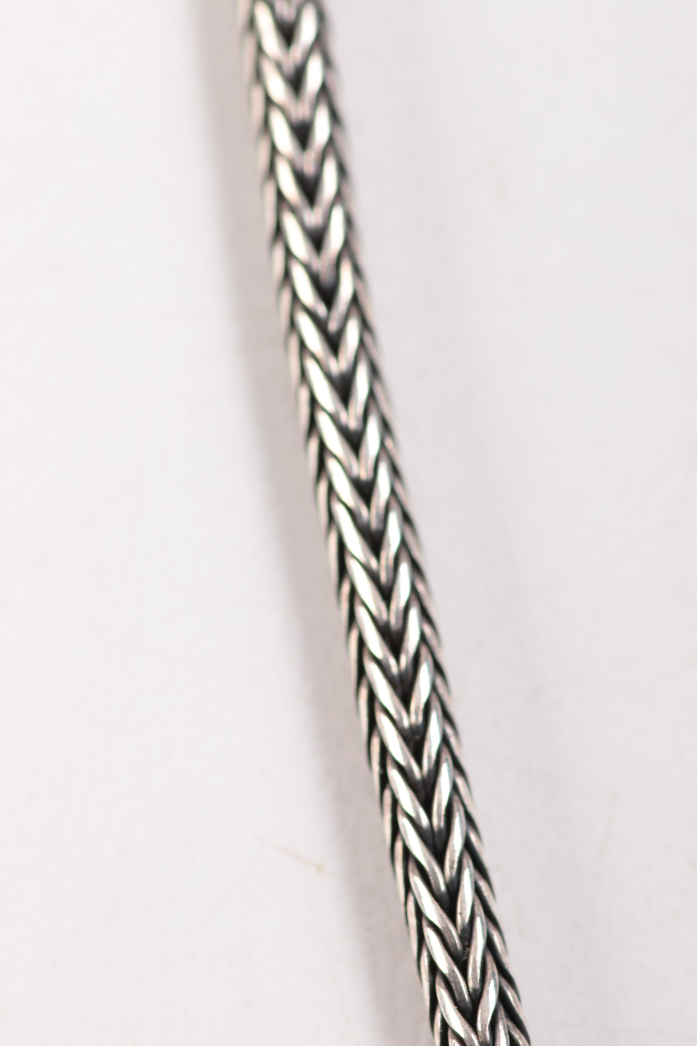 Sterling Silver Chain Necklaces Including Mexican Silver