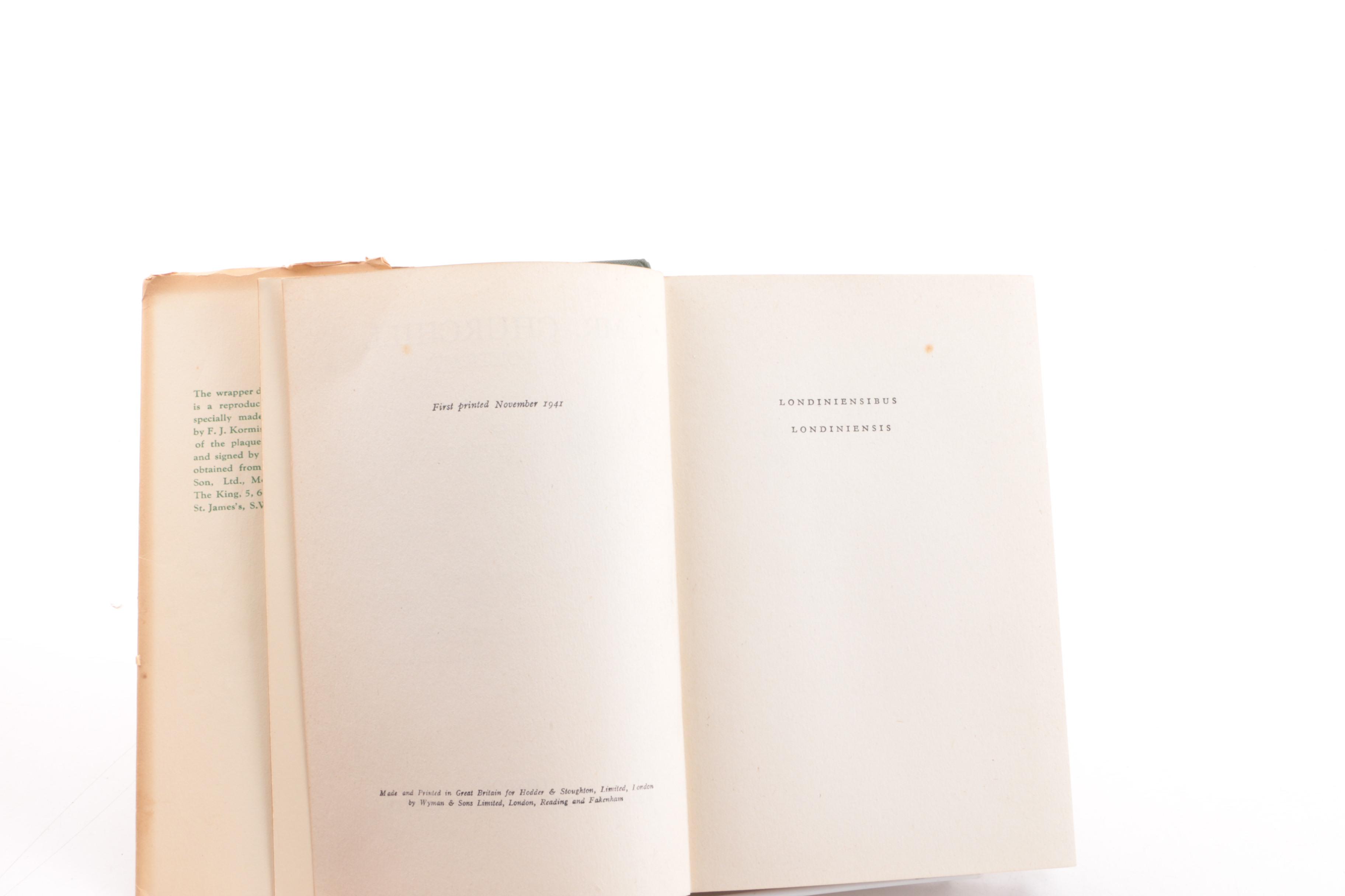 Assortment of Vintage Books by Winston Churchill