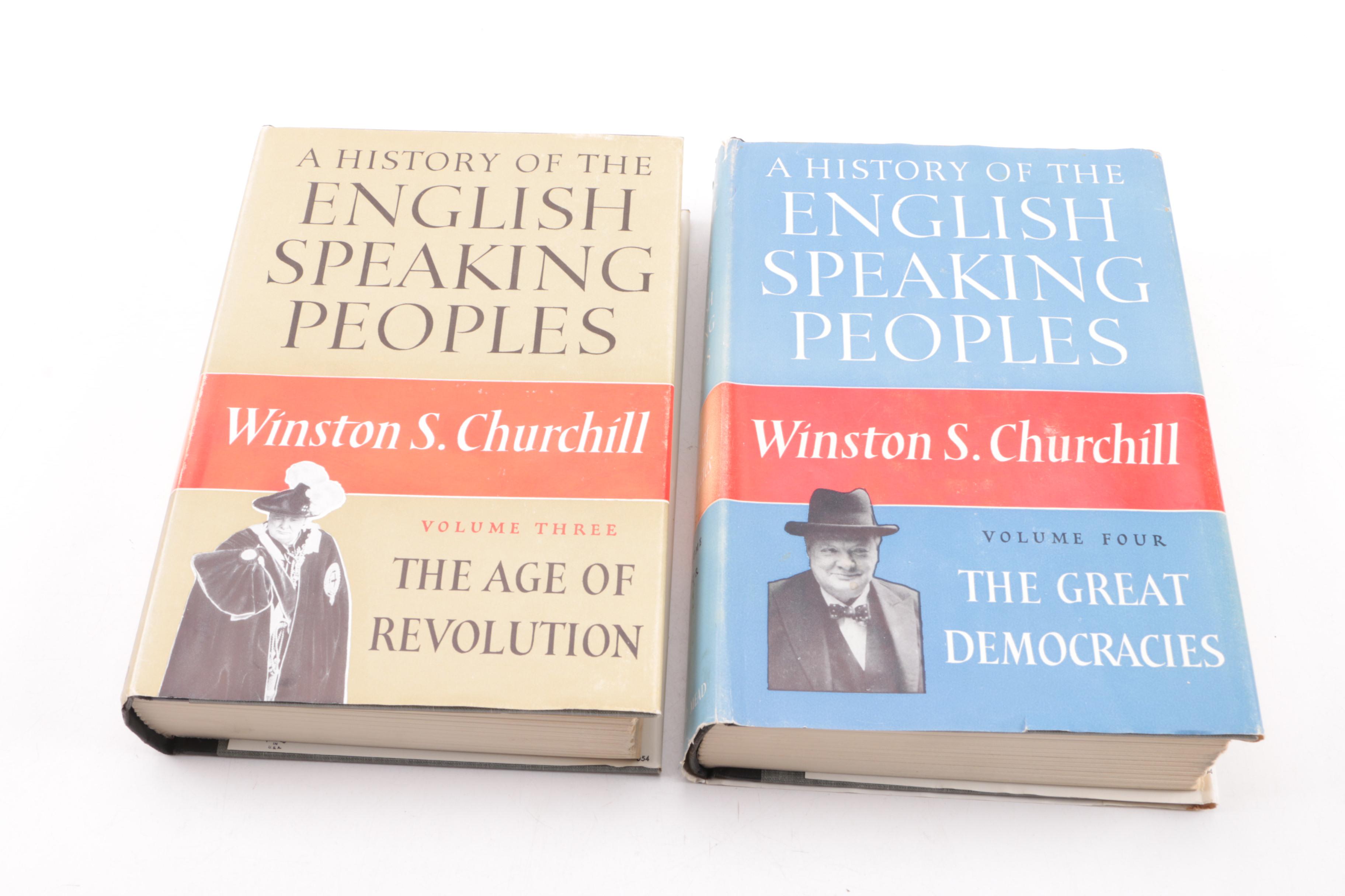 Assortment of Vintage Books by Winston Churchill