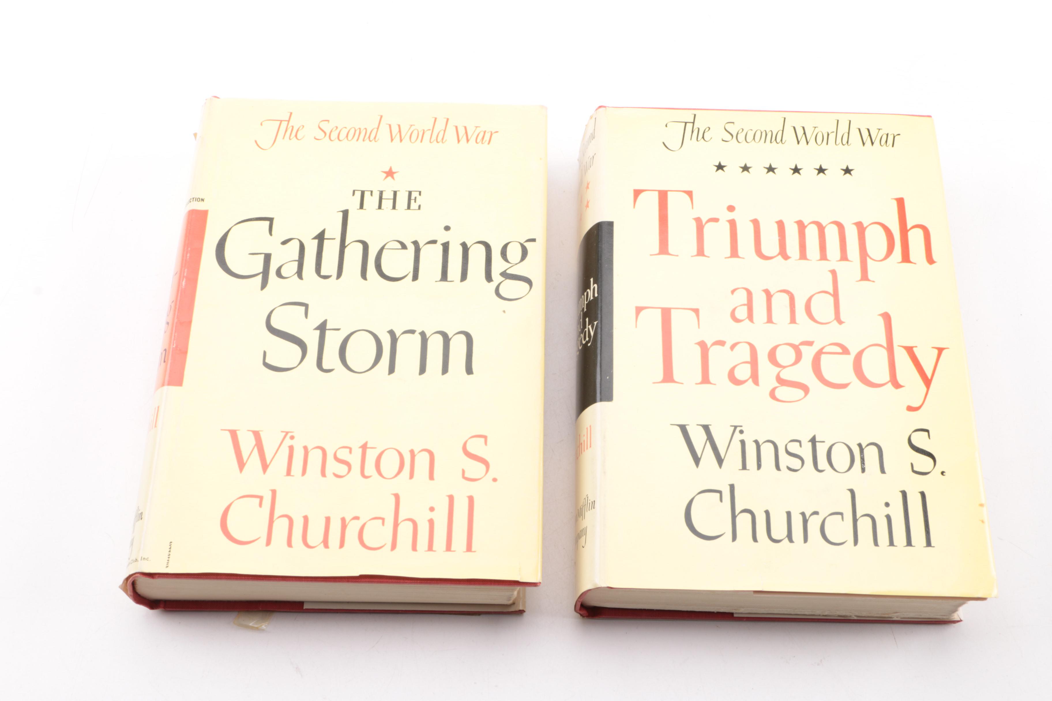 Assortment of Vintage Books by Winston Churchill