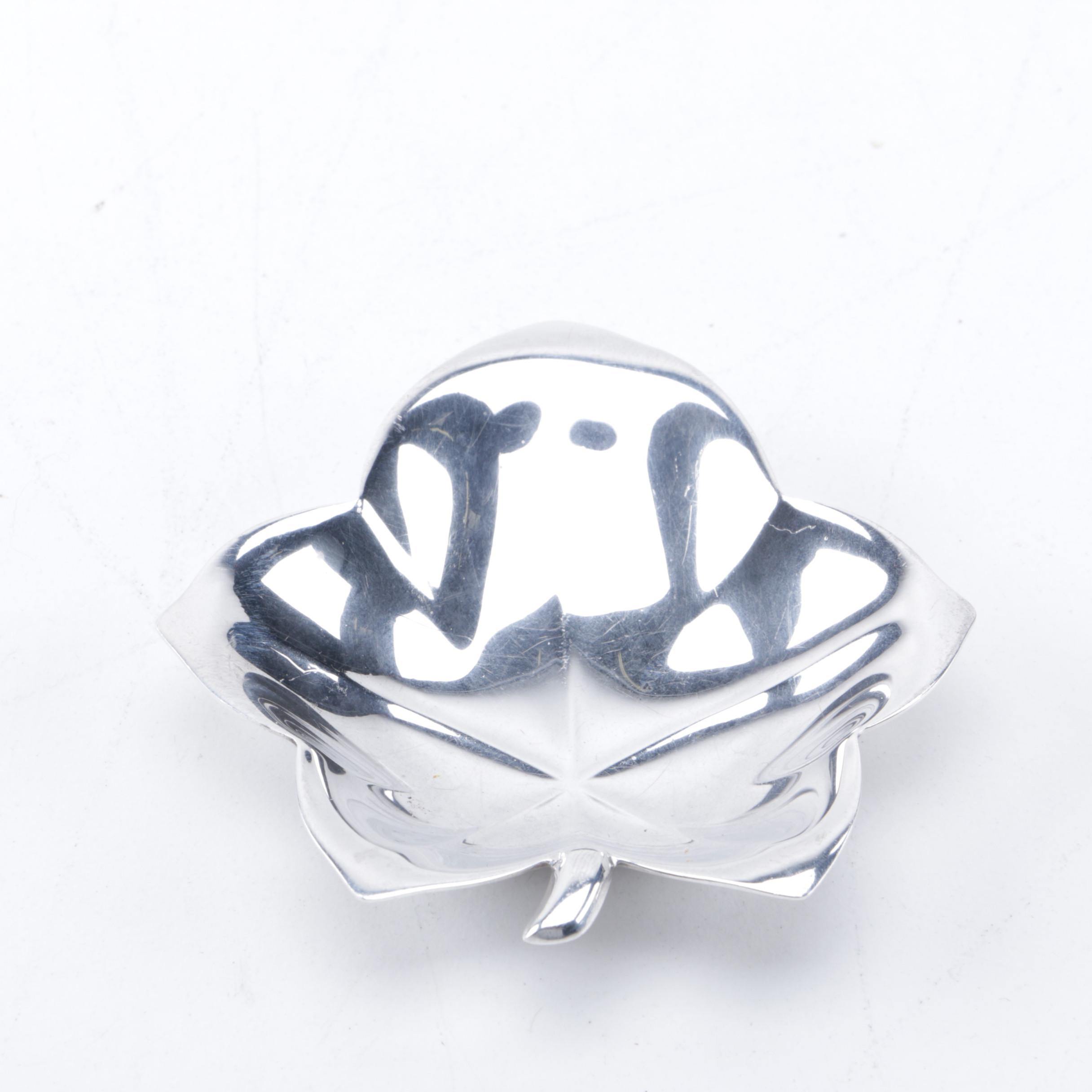 Tiffany & Co Sterling Silver Leaf Dish