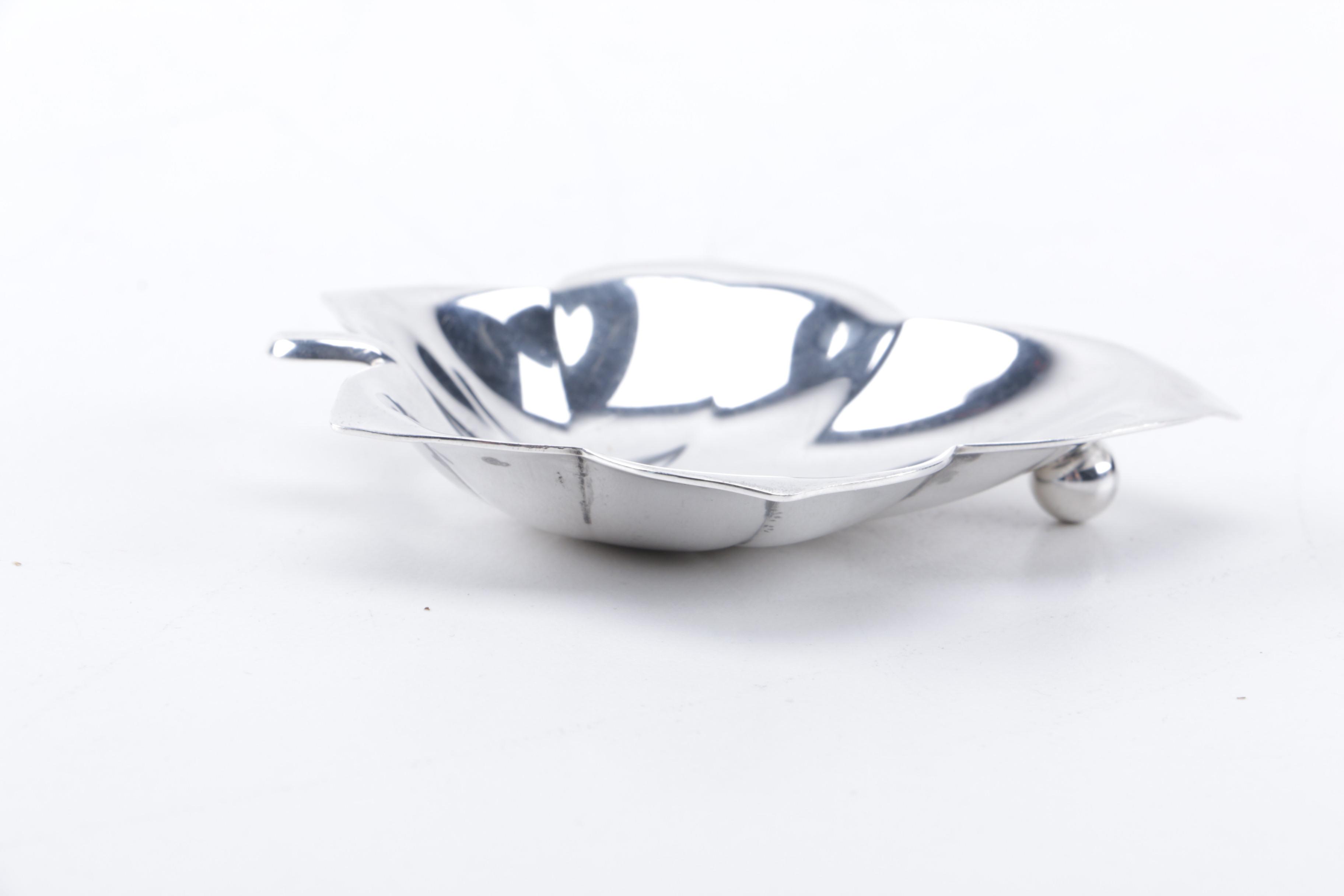 Tiffany & Co Sterling Silver Leaf Dish