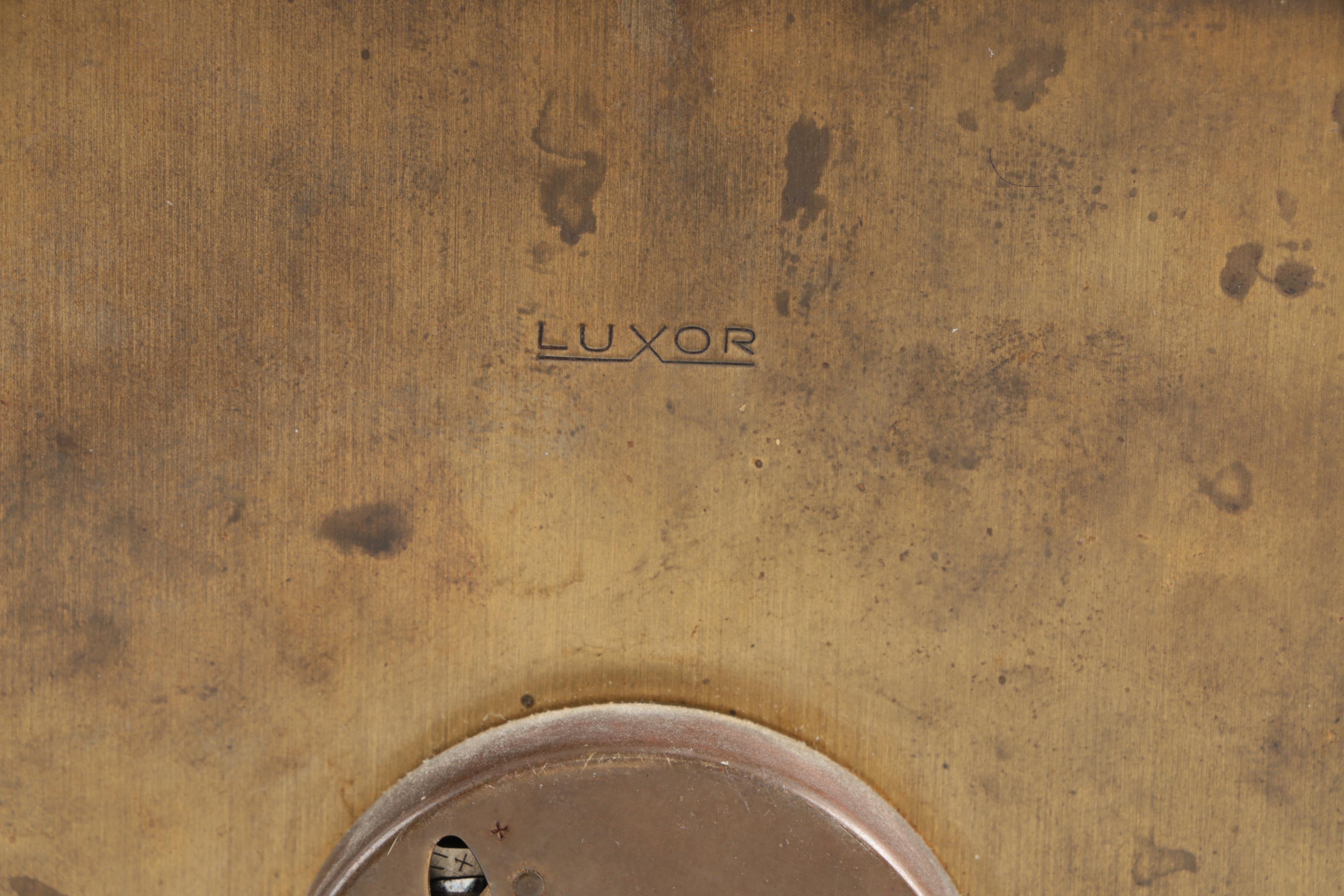 Vintage Luxor Brass Shelf Clock with "The Swing" by Fragonard