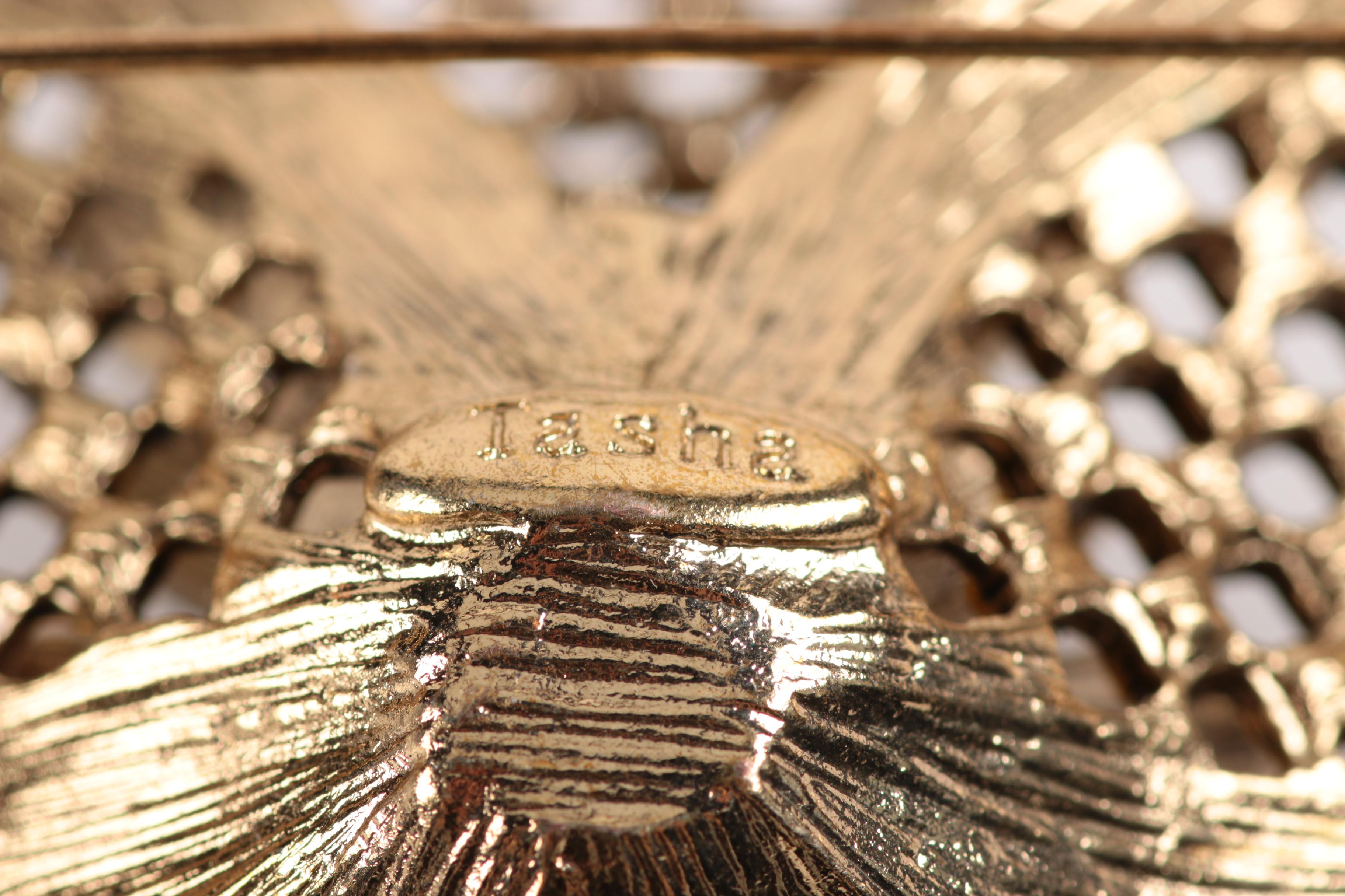 Sterling Silver Jewelry and a Gold Tone Costume Brooch