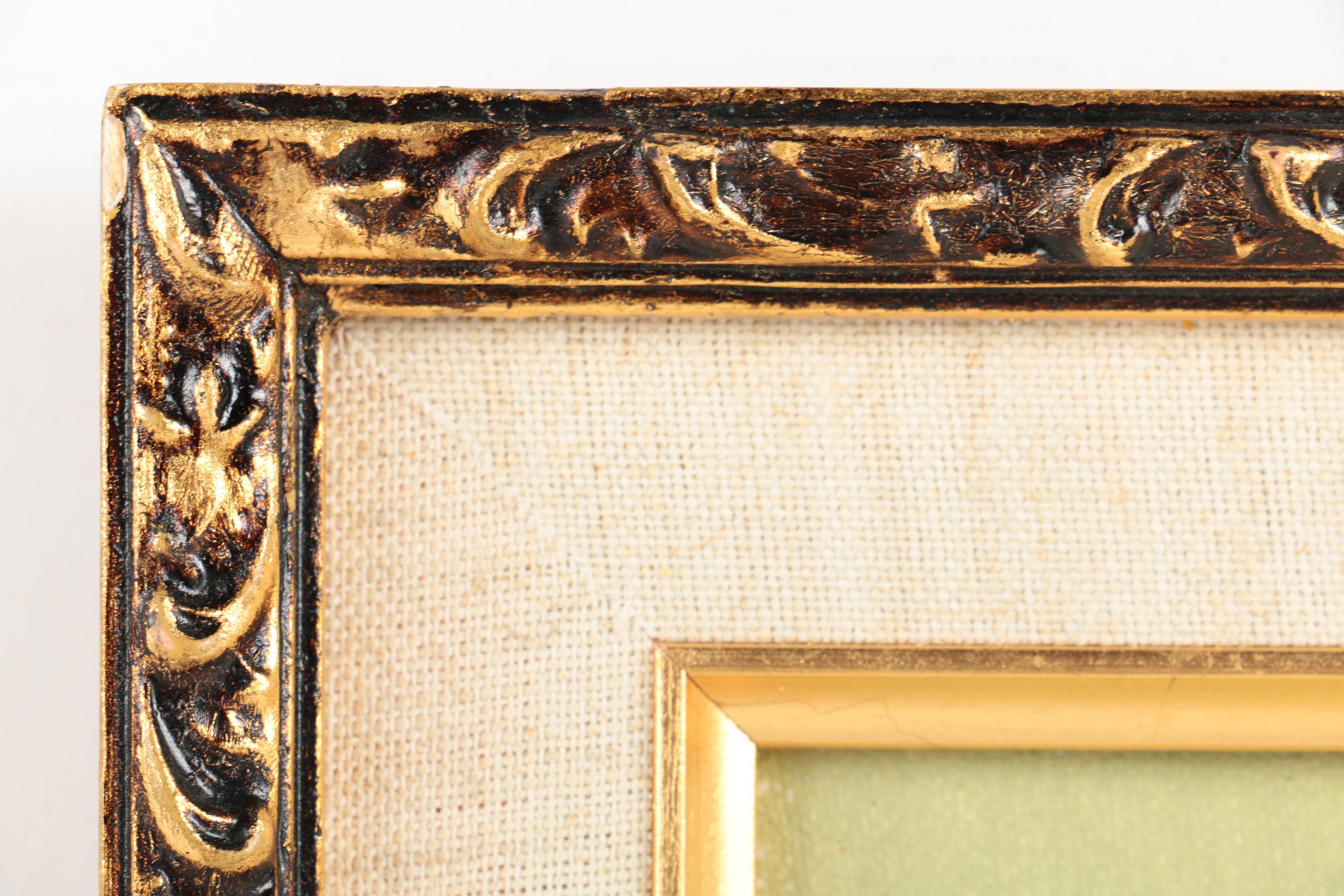 Les Mandel Oil Painting on Canvas of a Rural Landcape