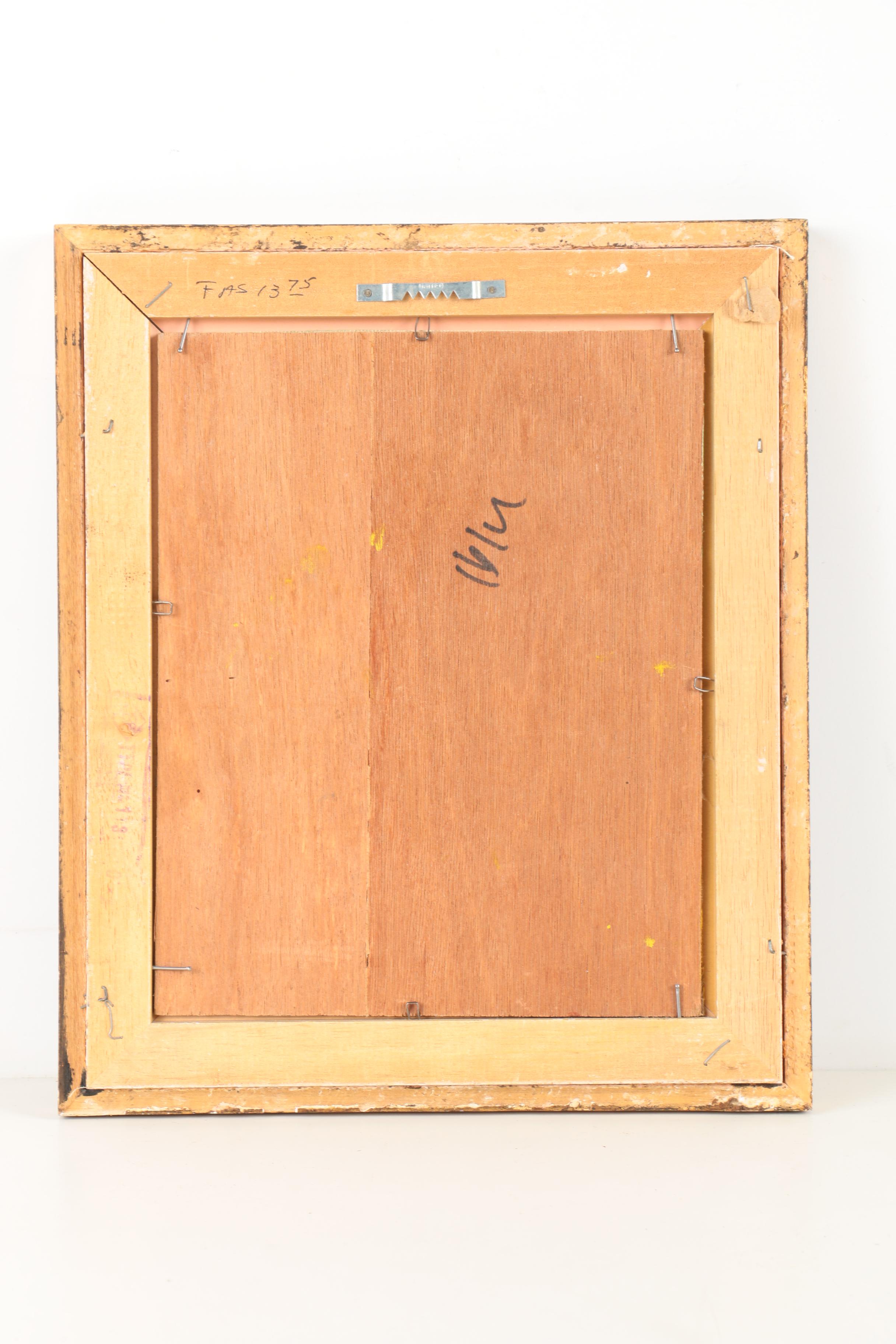 Les Mandel Oil Painting on Canvas of a Rural Landcape