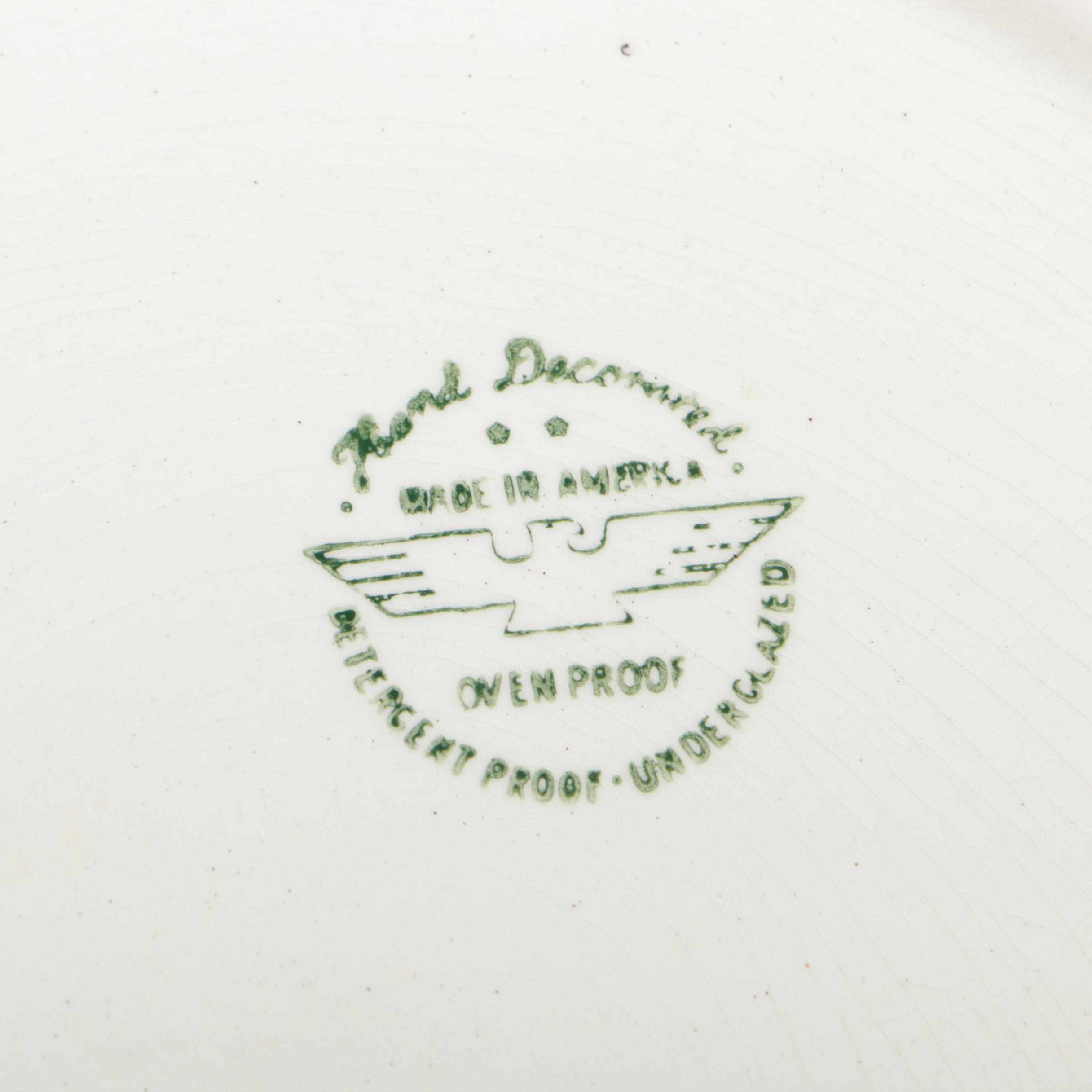 Vintage Mid Century Modern Marcrest "Swiss Alpine" Tableware