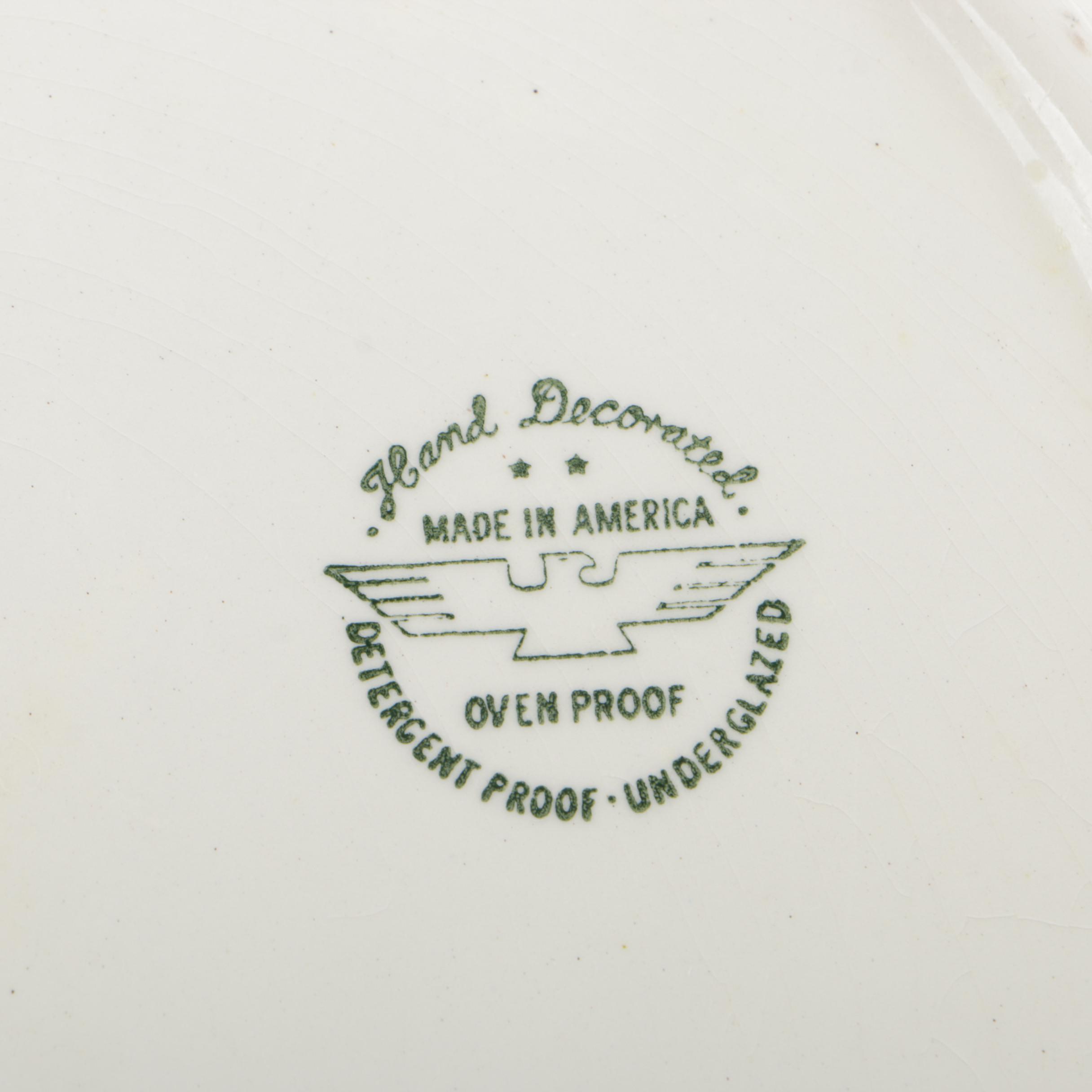 Vintage Mid Century Modern Marcrest "Swiss Alpine" Tableware