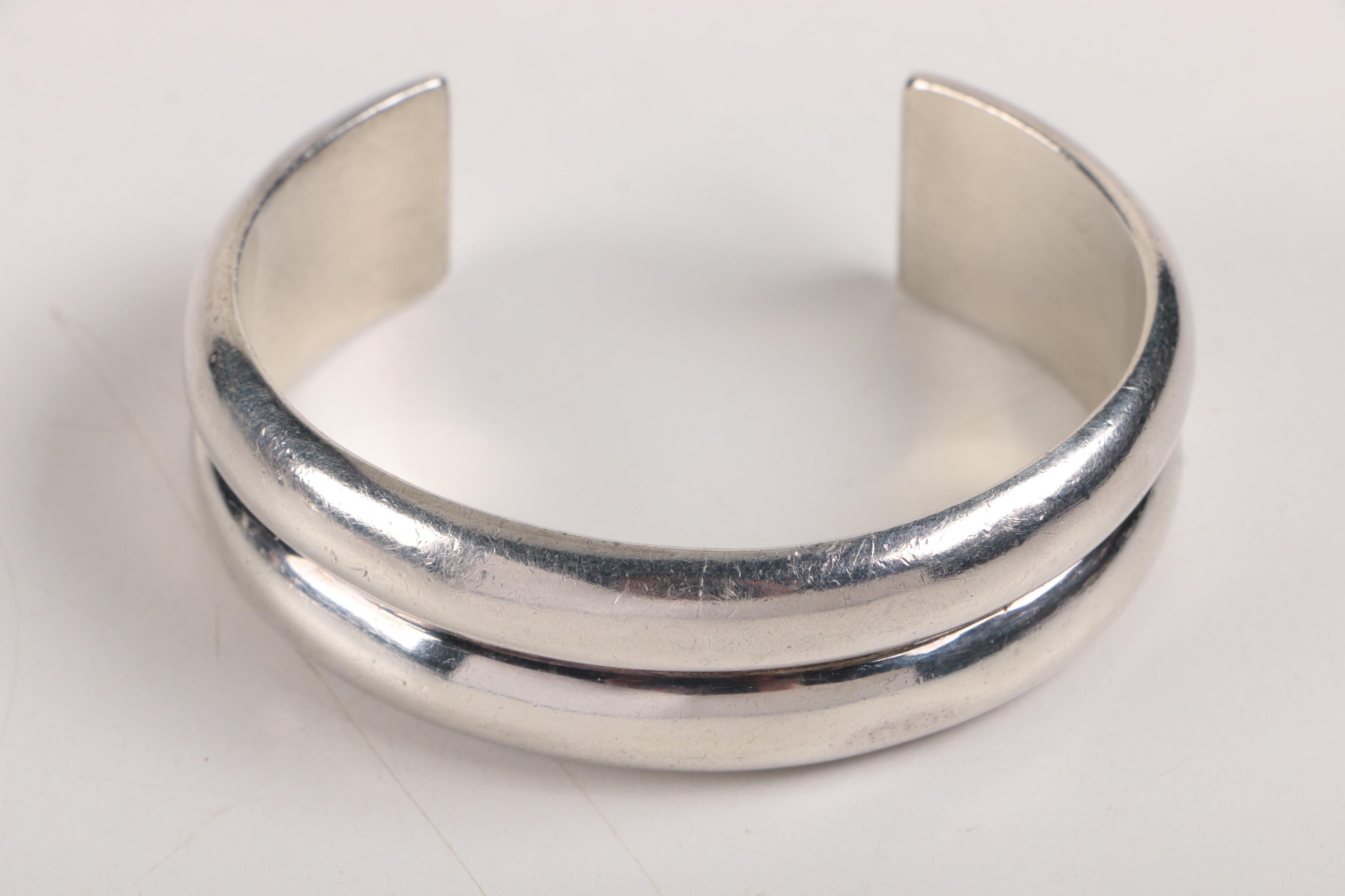 Sterling Silver Jewelry Including Jerry Roan Navajo Cuff Bracelet