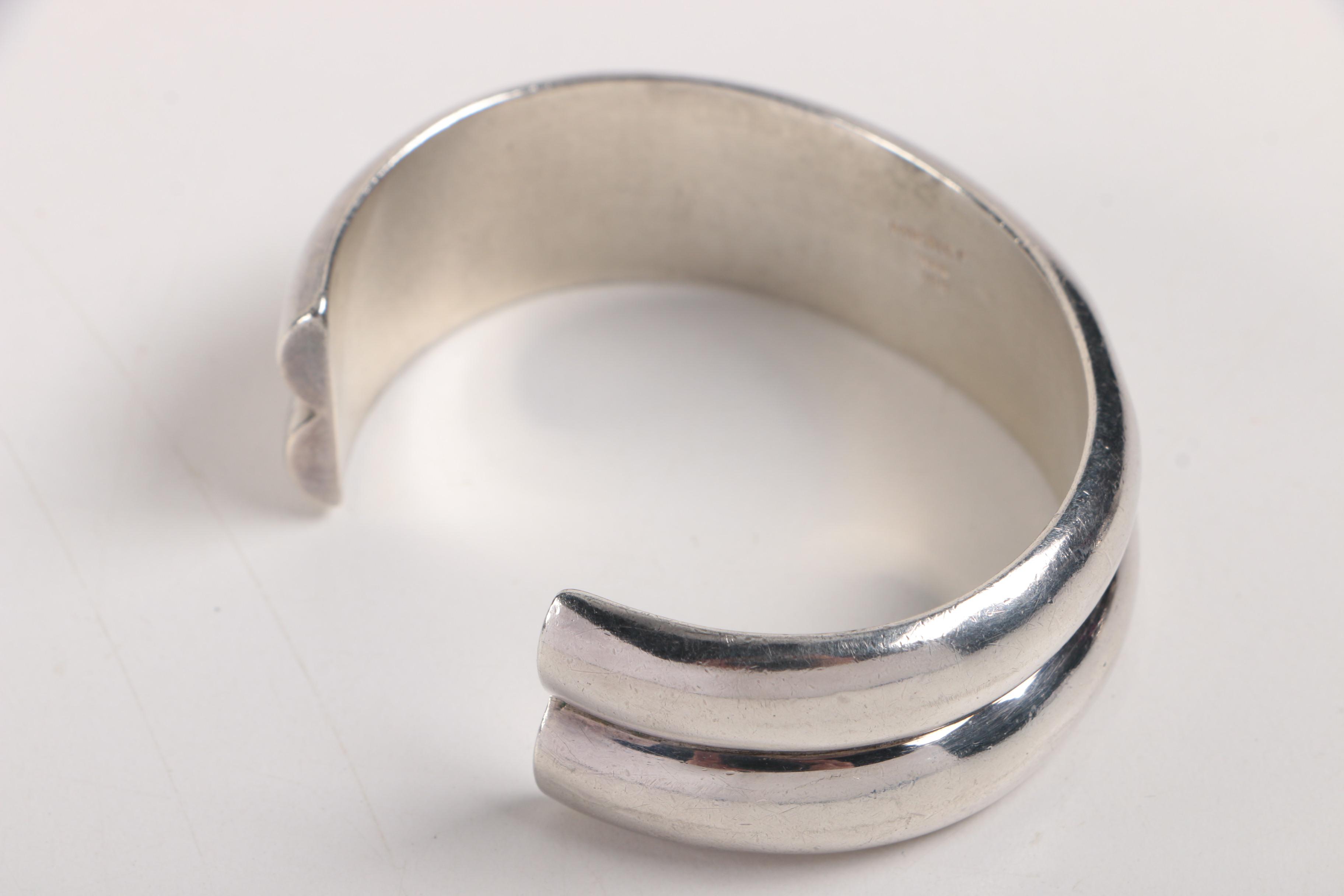 Sterling Silver Jewelry Including Jerry Roan Navajo Cuff Bracelet