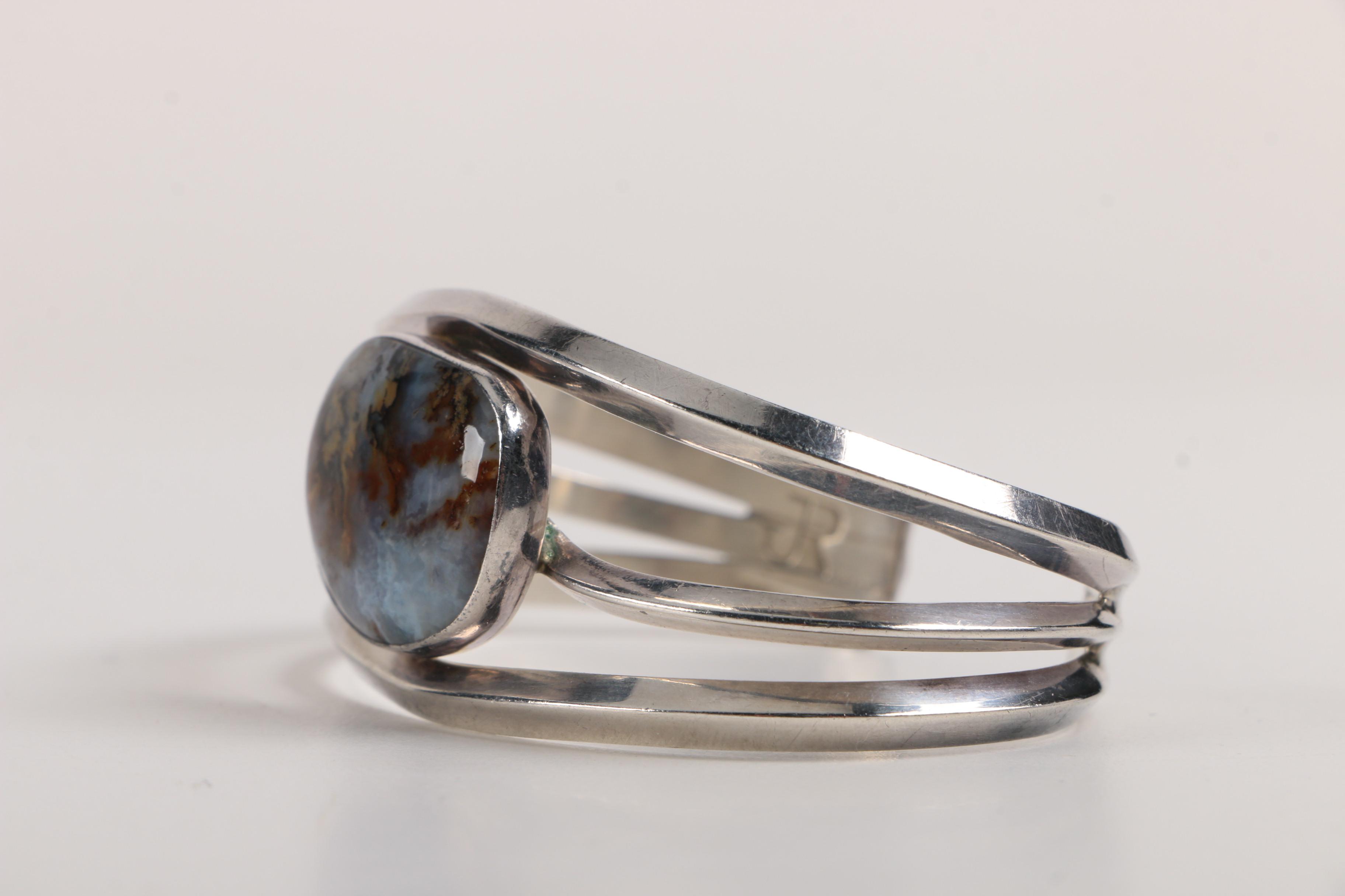 Sterling Silver Jewelry Including Jerry Roan Navajo Cuff Bracelet