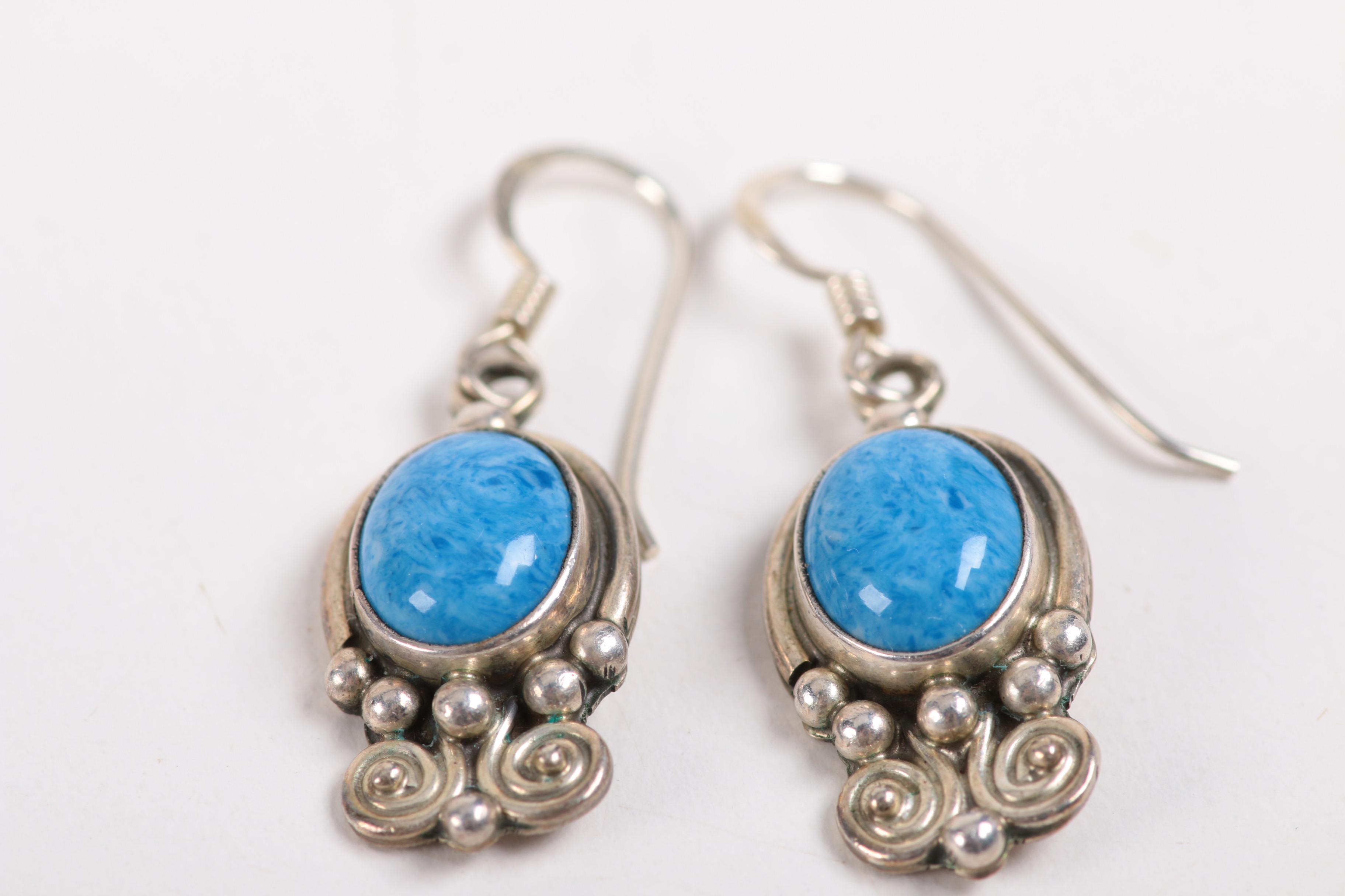 Sterling Silver Jewelry Including Jerry Roan Navajo Cuff Bracelet