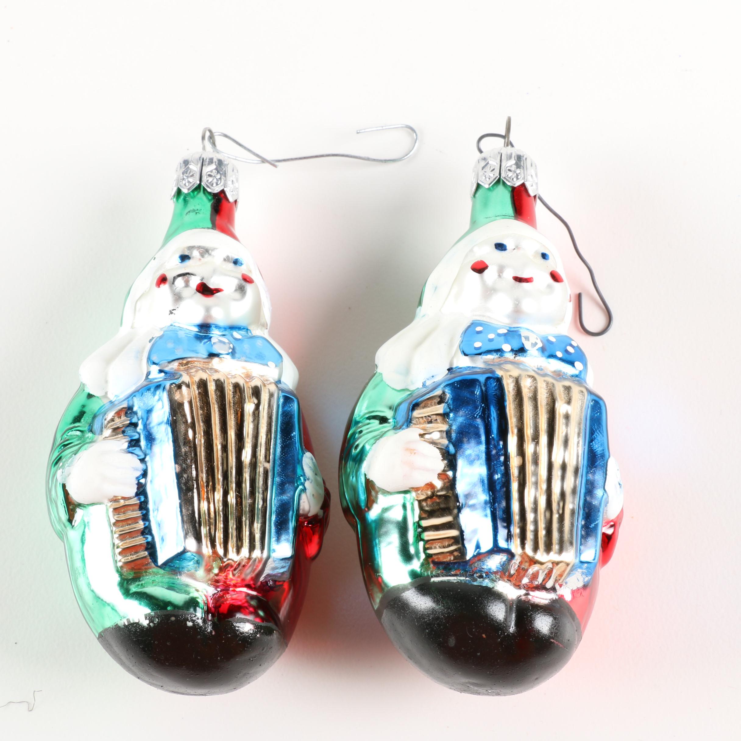 Clown Glass Christmas Ornaments
