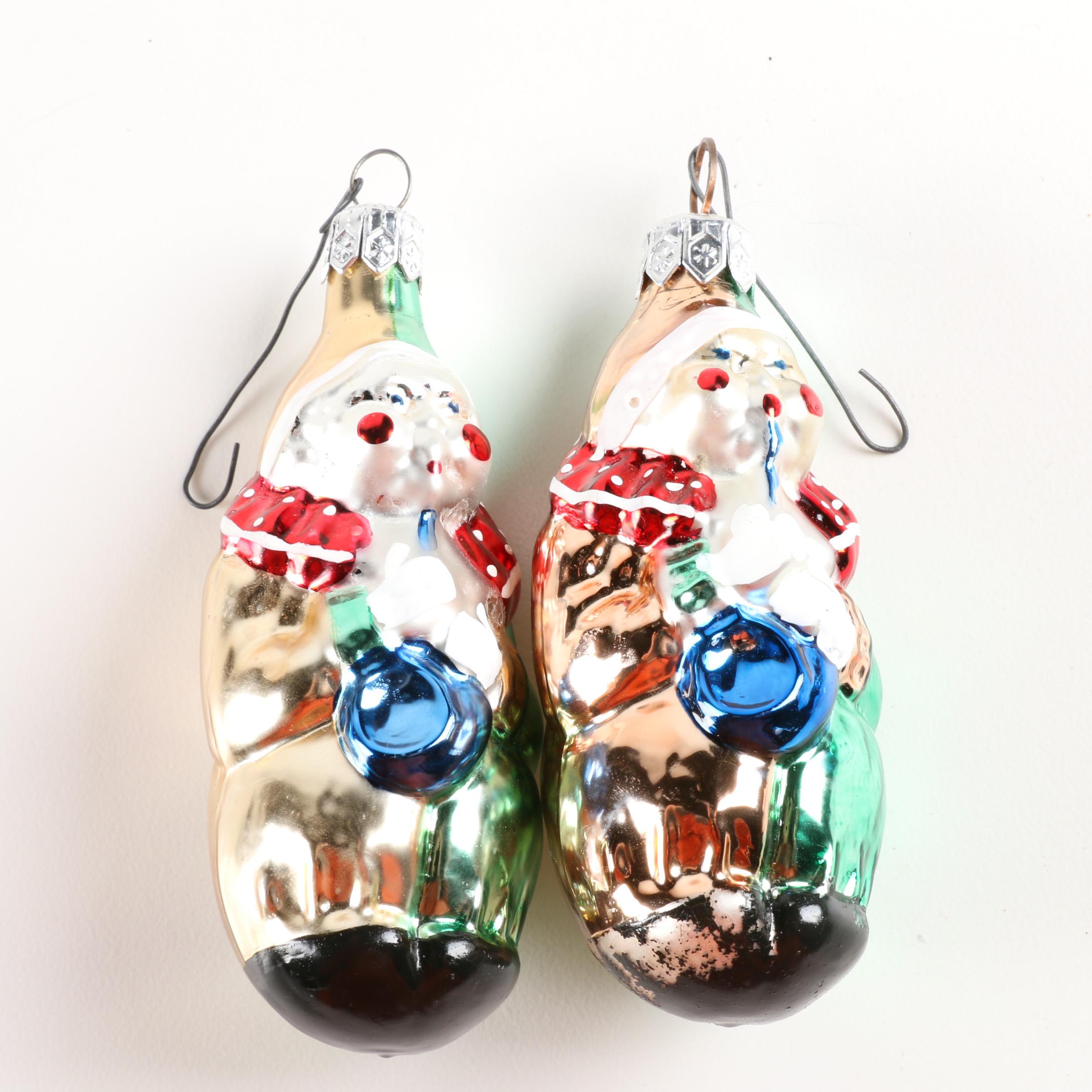 Clown Glass Christmas Ornaments
