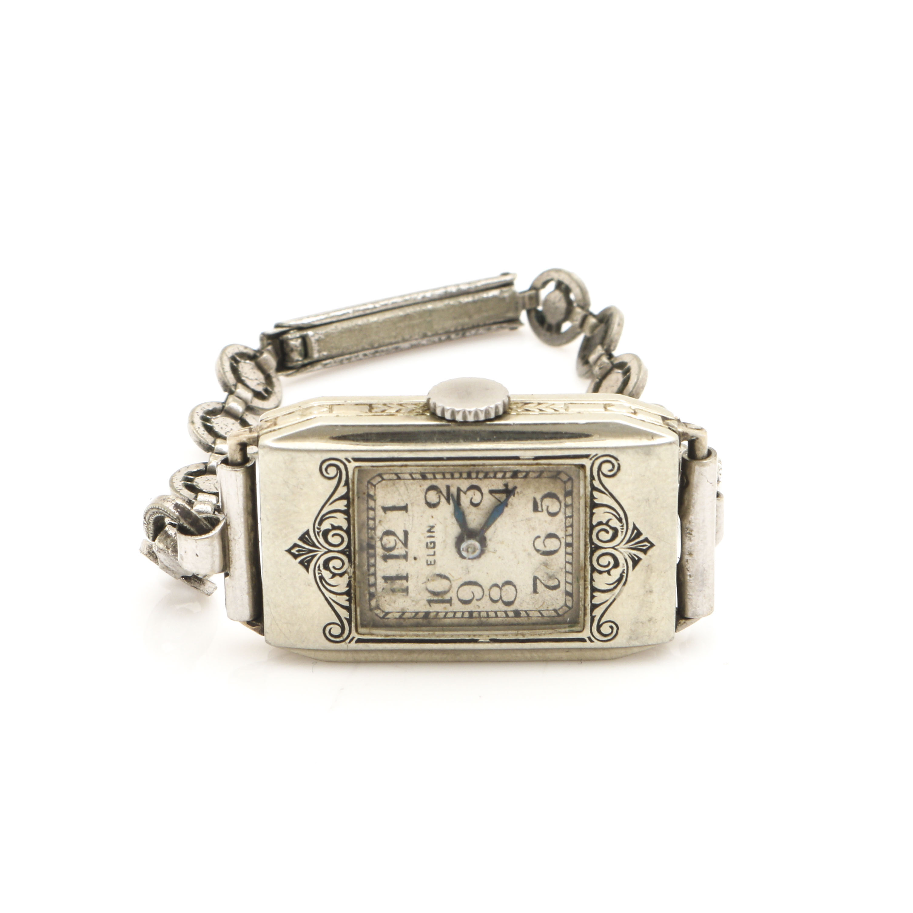 Vintage Elgin 14K White Gold Filled Watch