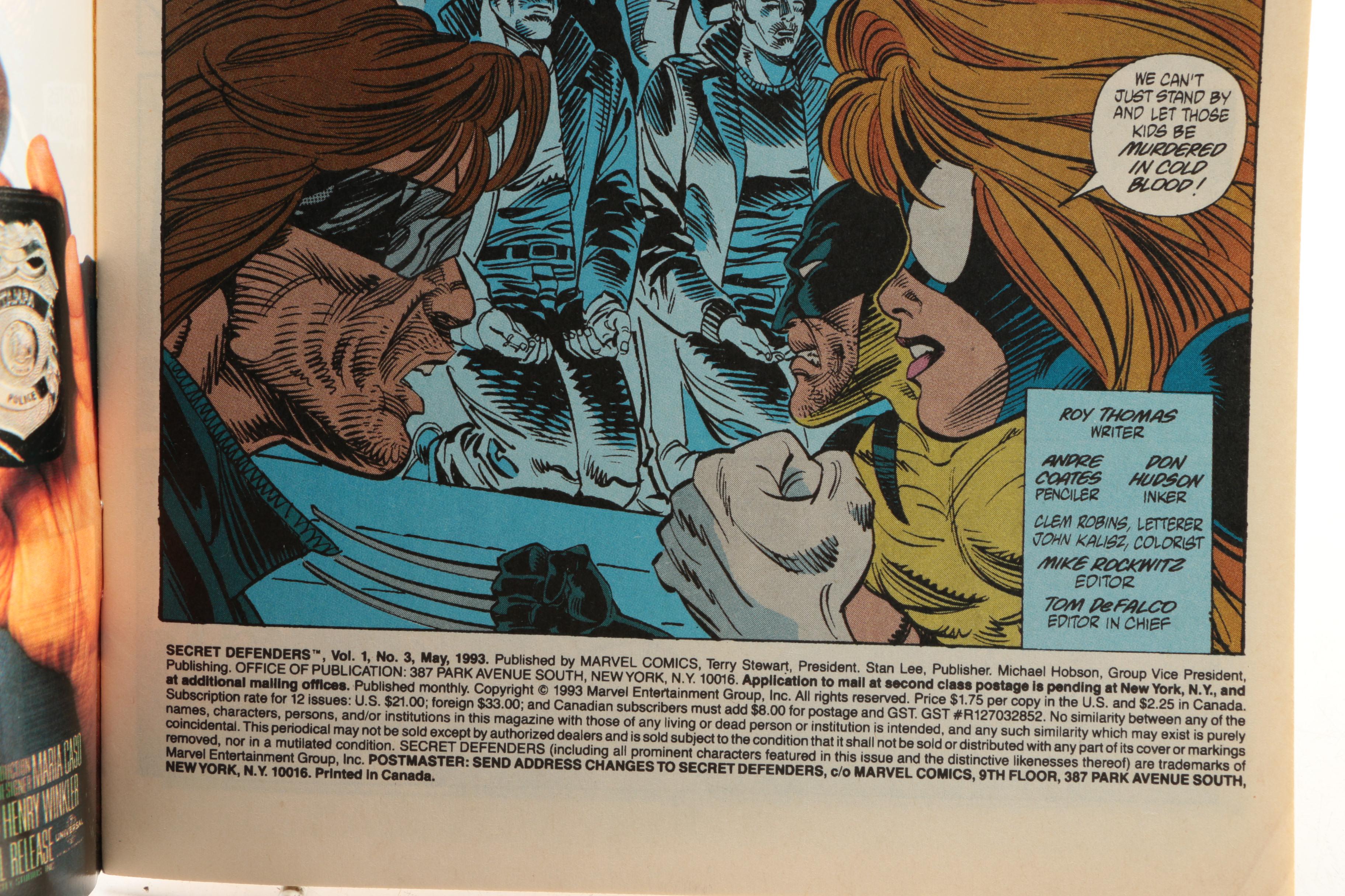 "Secret Defenders" 1-3 and X-Men Themed Comics