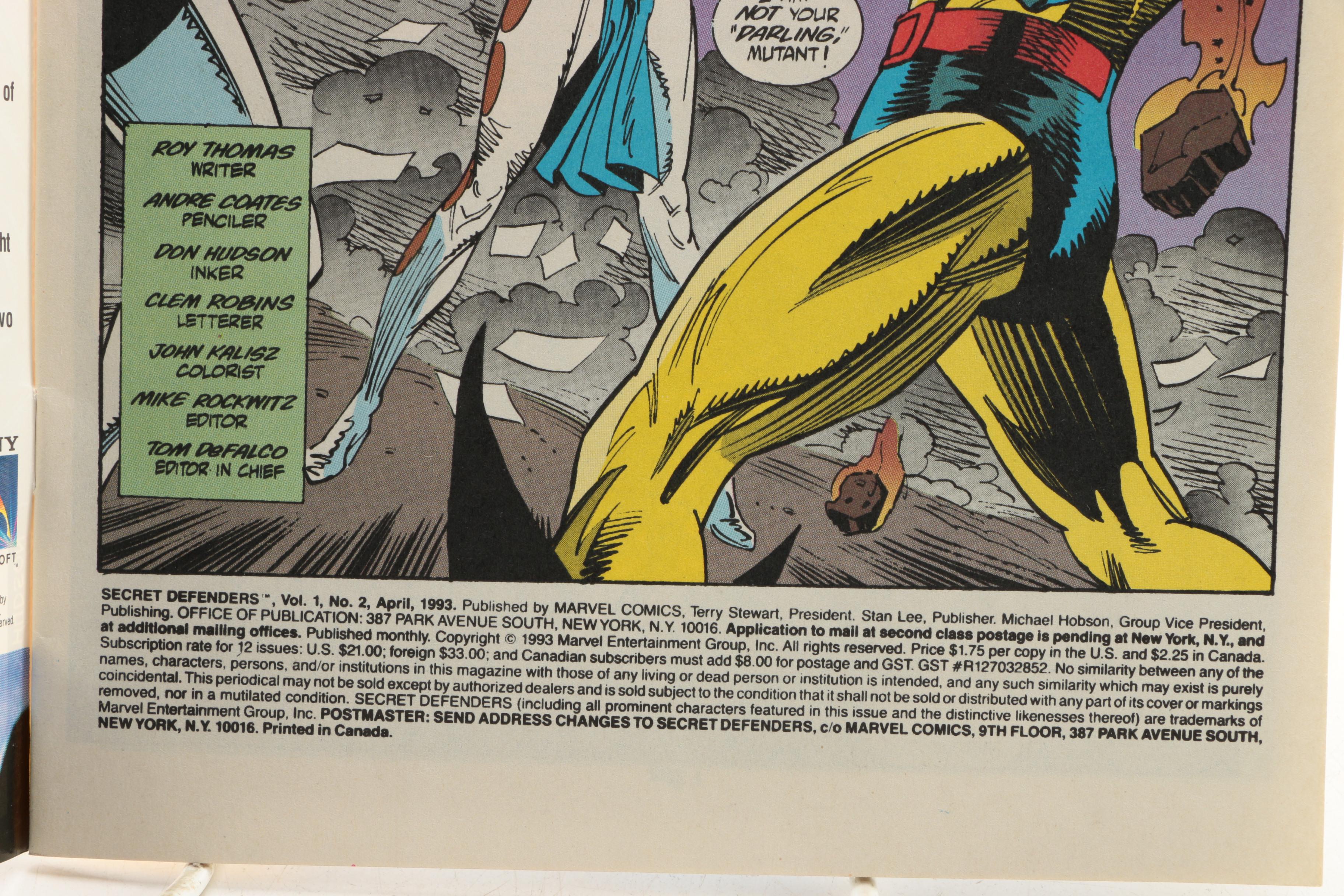 "Secret Defenders" 1-3 and X-Men Themed Comics