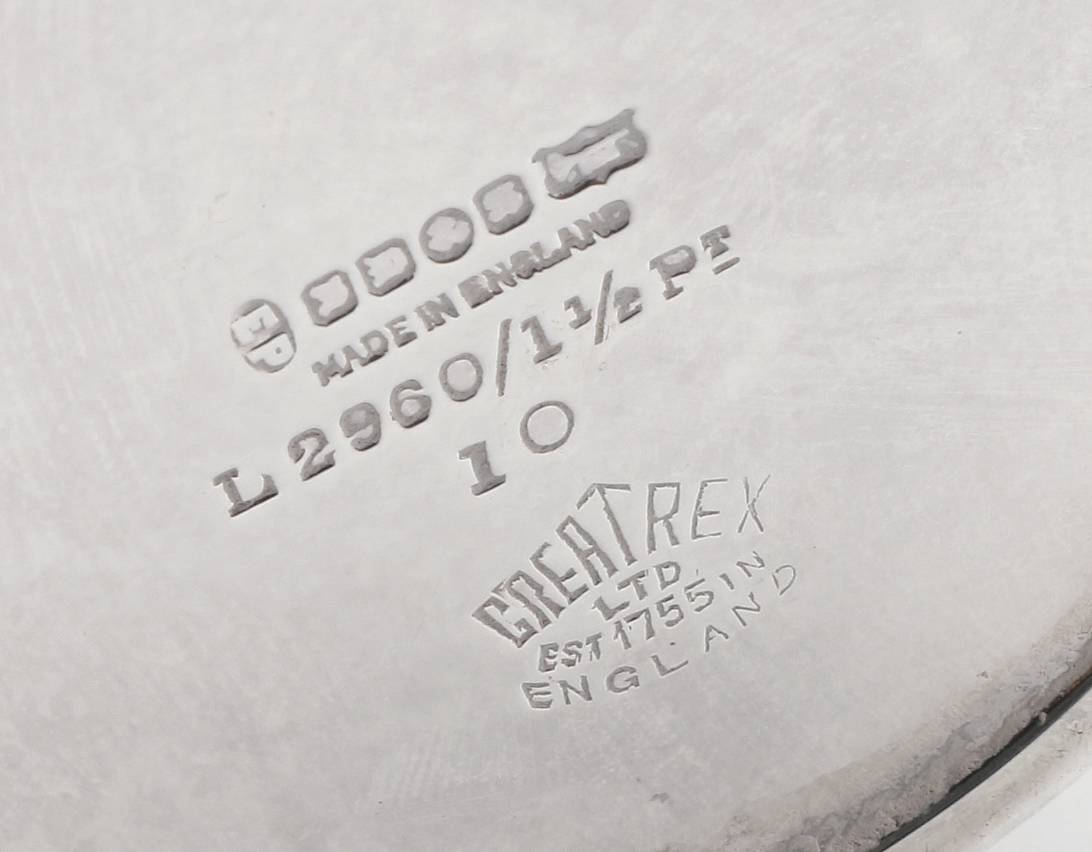 James Dixon & Sons Hallmarked Art Deco Silver Plated Field Bar in Leather Case