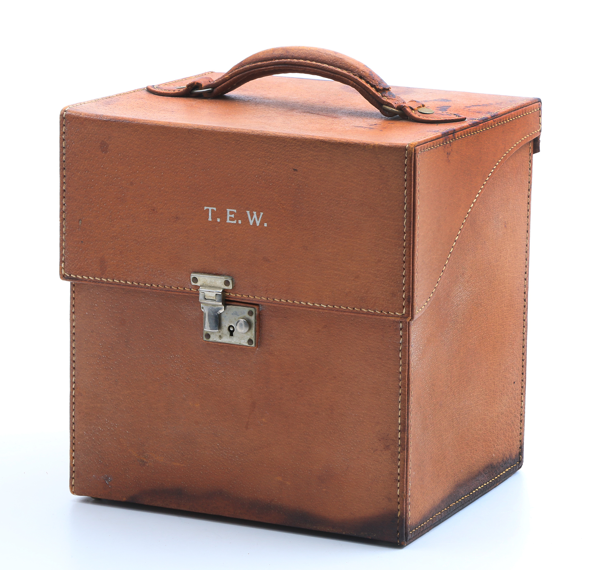 James Dixon & Sons Hallmarked Art Deco Silver Plated Field Bar in Leather Case