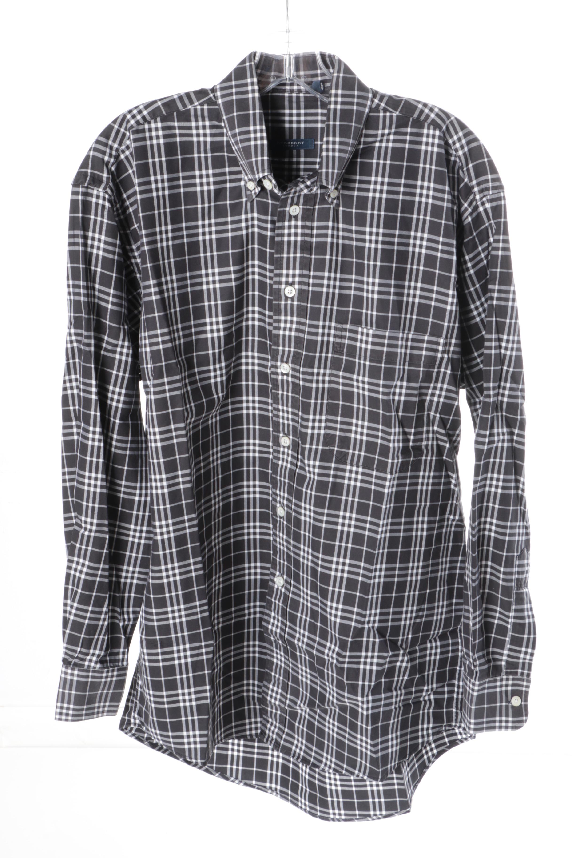 Men's Burberry Plaid Shirts