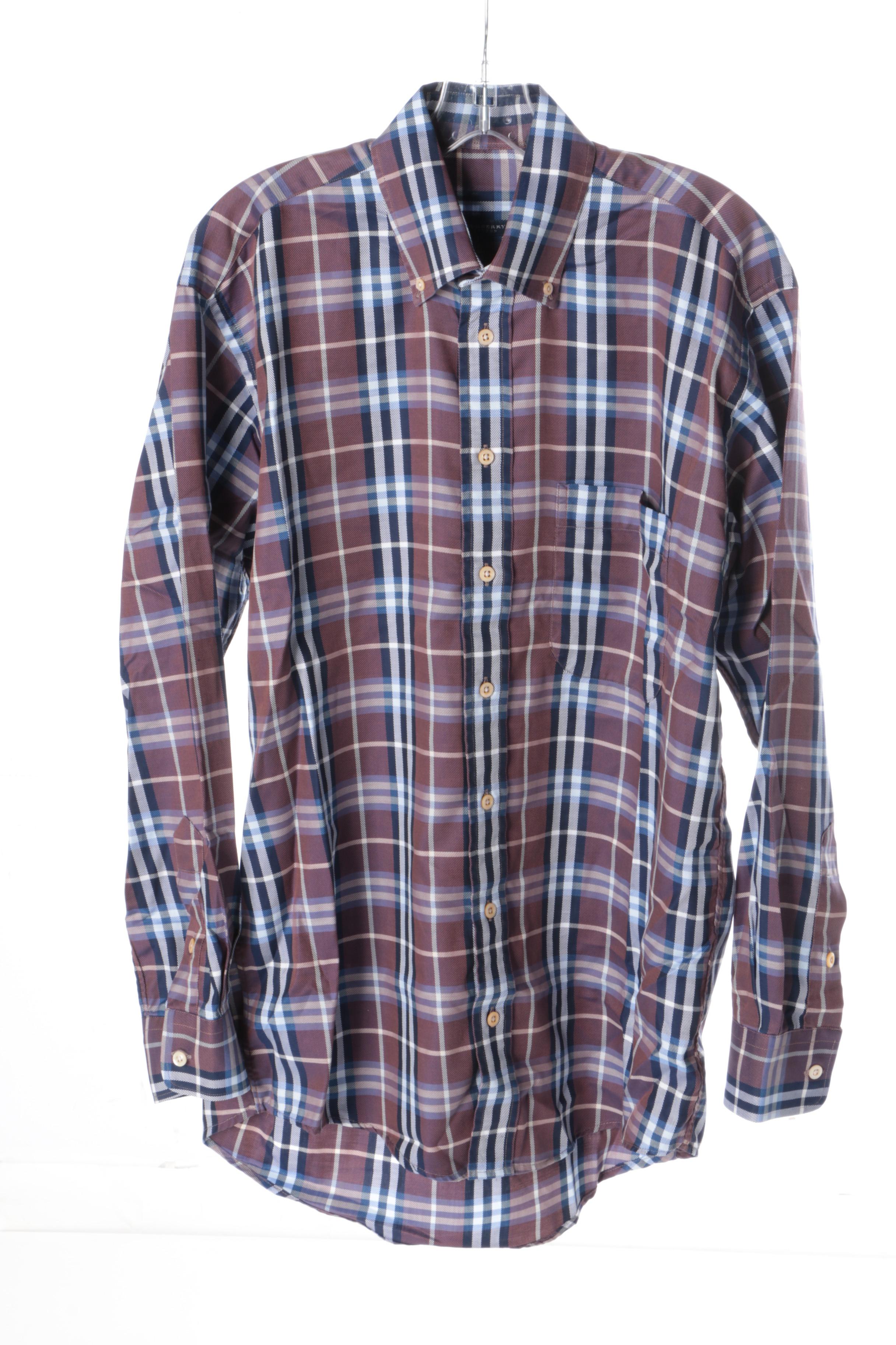 Men's Burberry Plaid Shirts