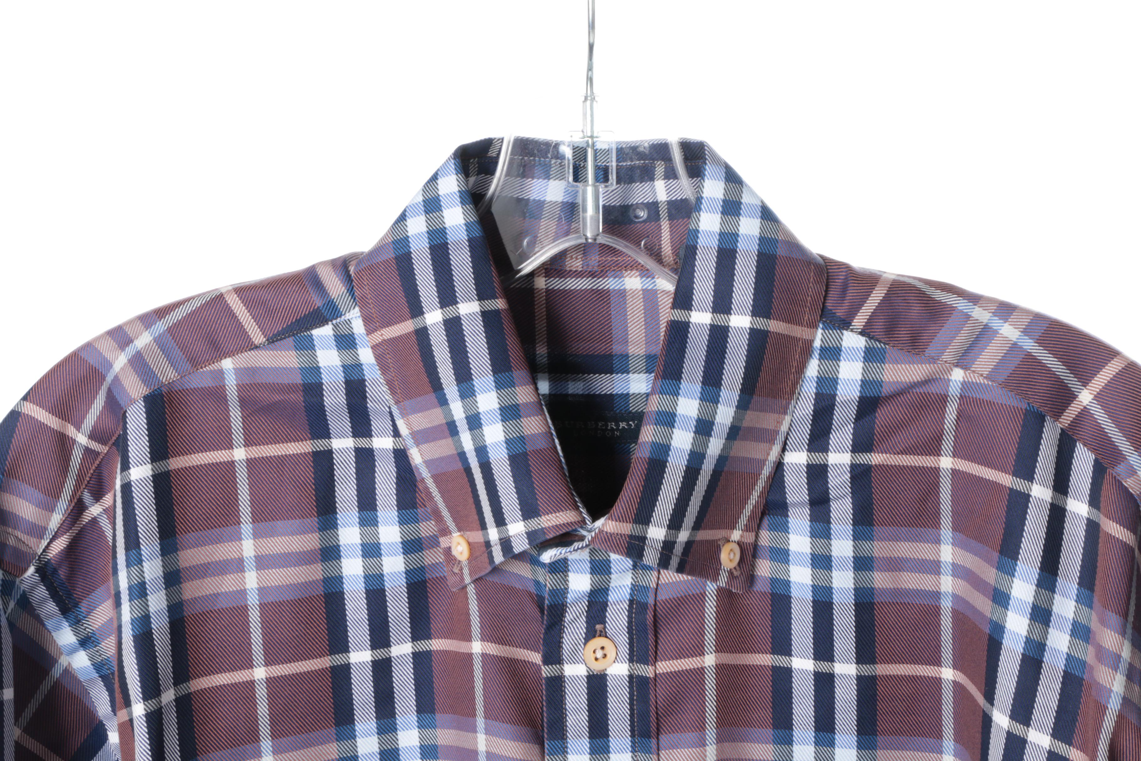 Men's Burberry Plaid Shirts
