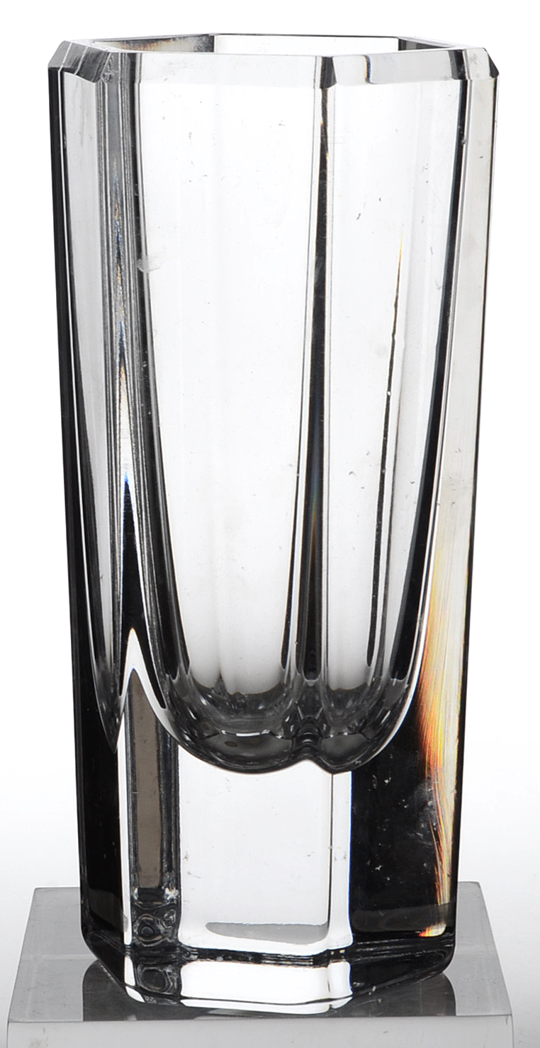 Kosta Bode Edenfalk Six Sided Crystal Vase