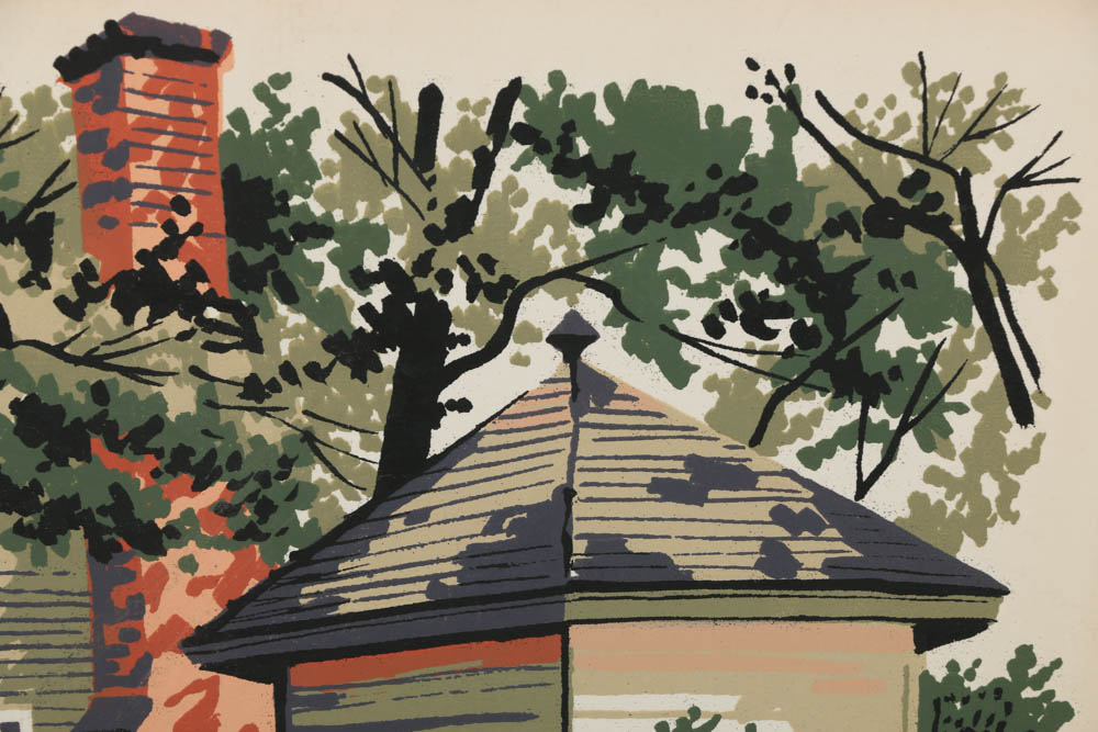 Collection of Mark Coomer Serigraphs on Paper of Suburban Architecture