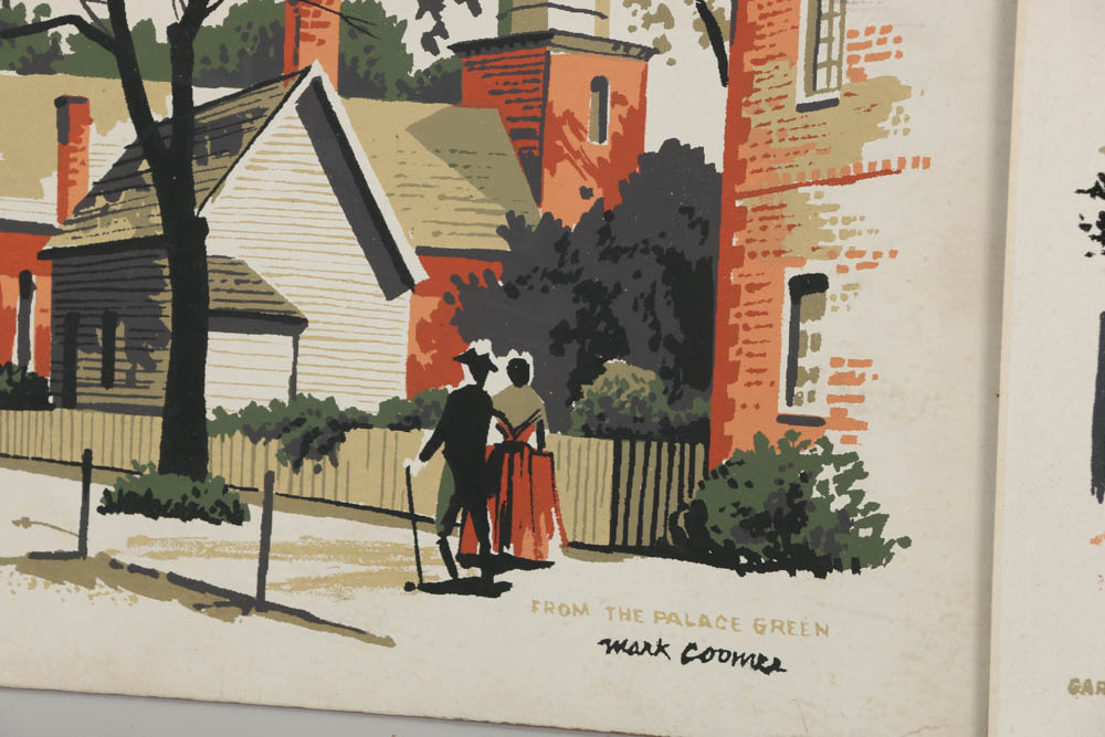 Collection of Mark Coomer Serigraphs on Board of Urban American Scenes