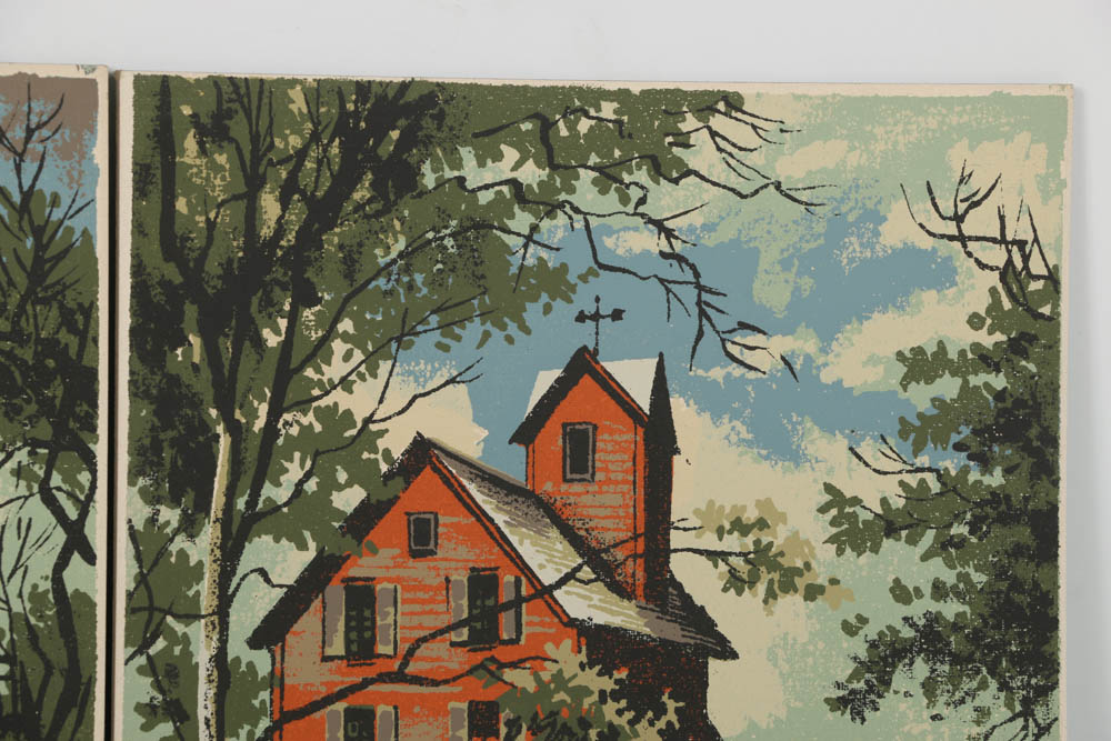 Assortment of Mark Coomer Limited Edition Serigraphs on Board Various Scenes