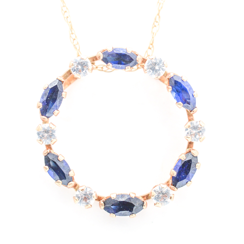 10K Yellow Gold Round Pendant