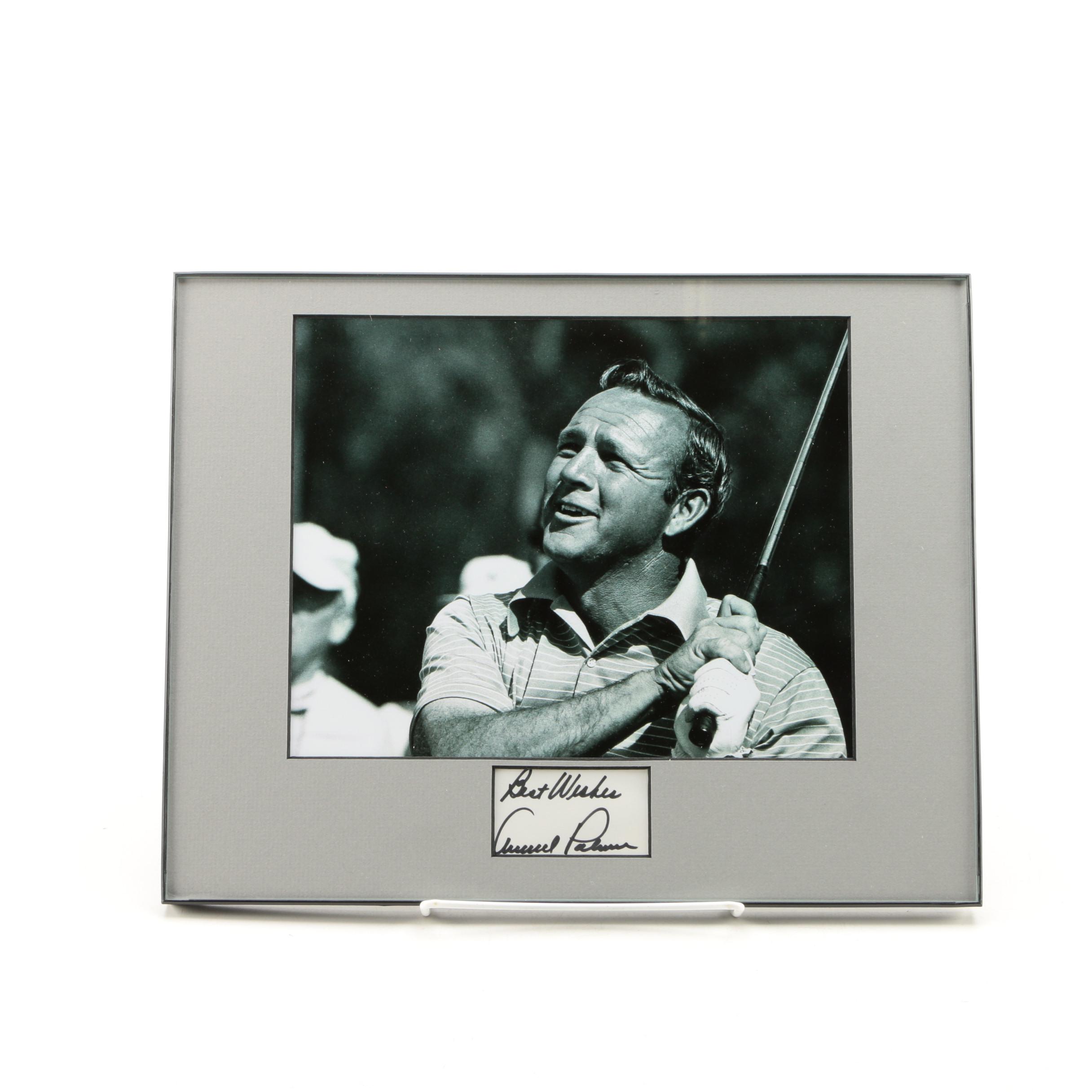 Arnold Palmer Framed Autograph and Photo - JSA COA