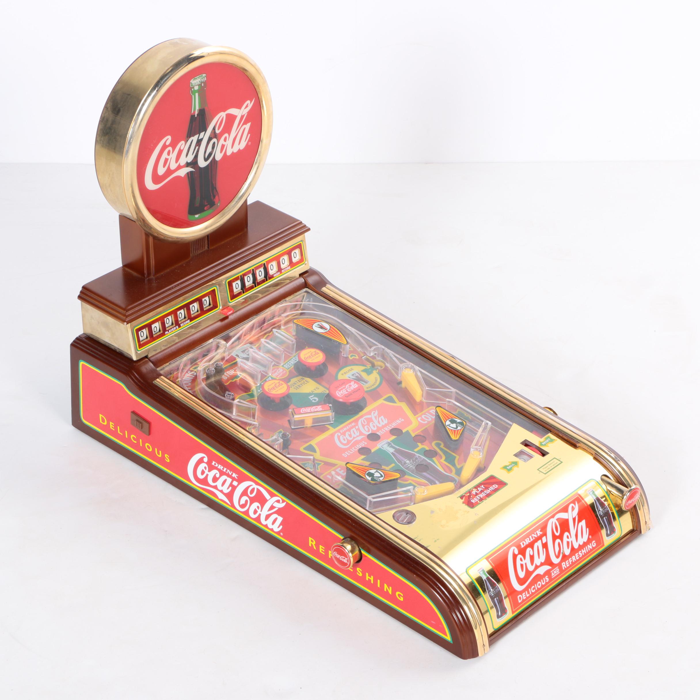 Franklin Mint Coca-Cola Tabletop Pinball Machine