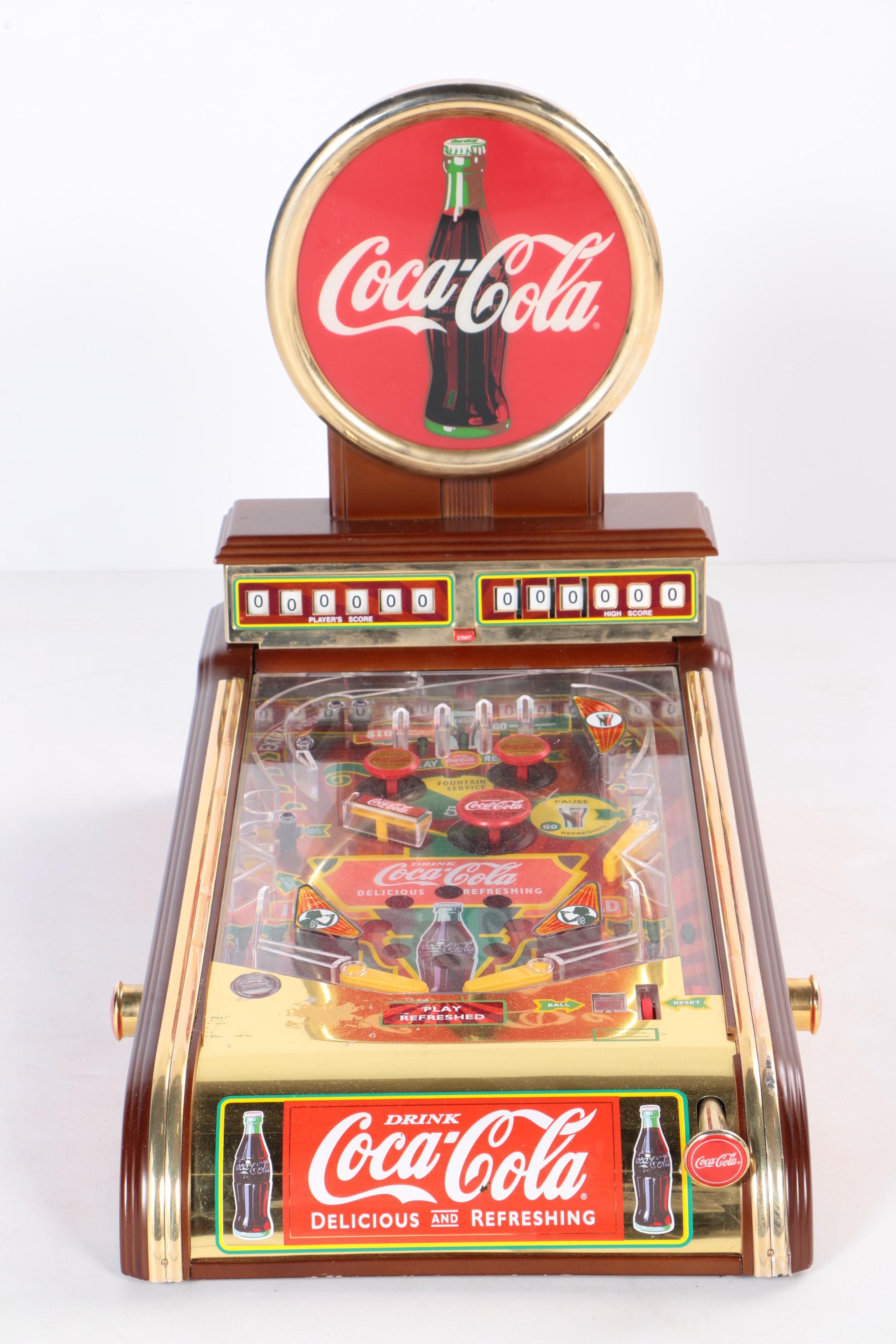 Franklin Mint Coca-Cola Tabletop Pinball Machine