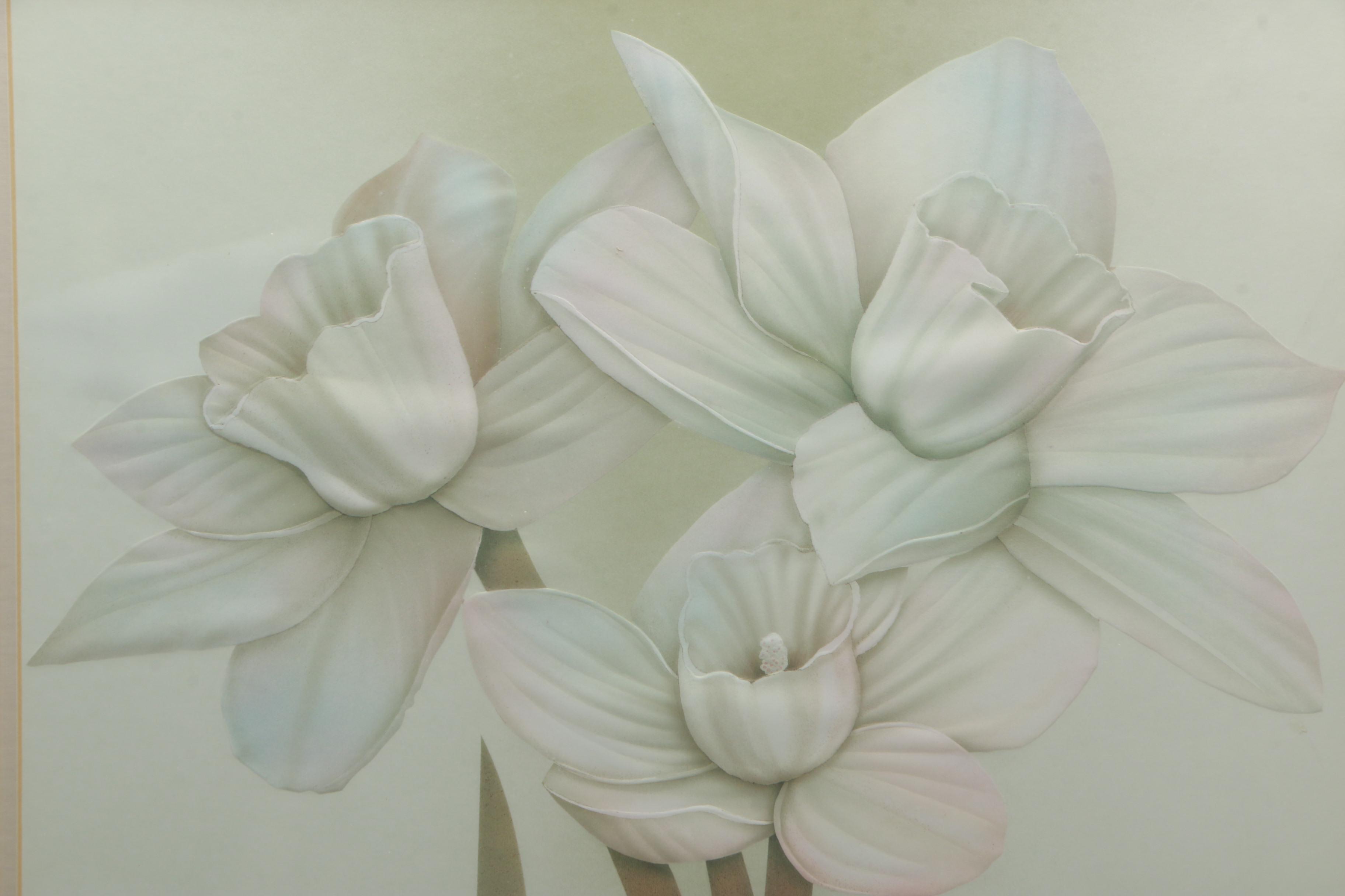 Sophia Kali Limited Edition Reproduction Print of White Flowers