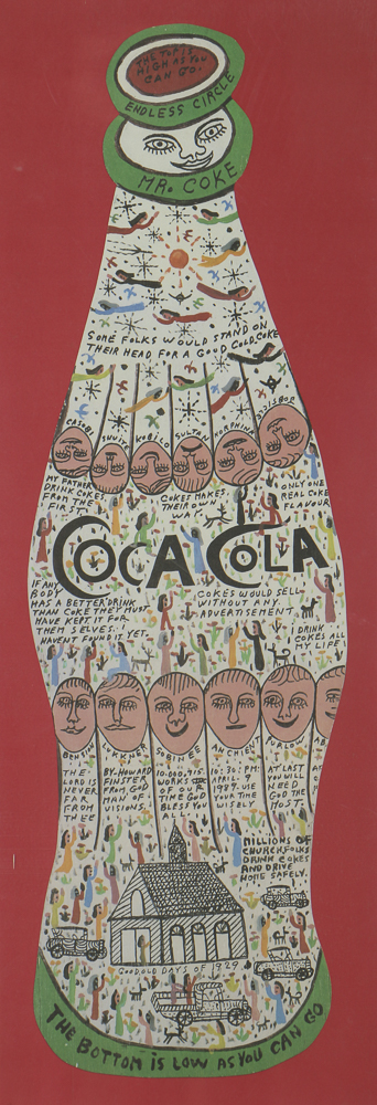 Howard Finster Offset Lithograph on Paper "Coke Bottle"
