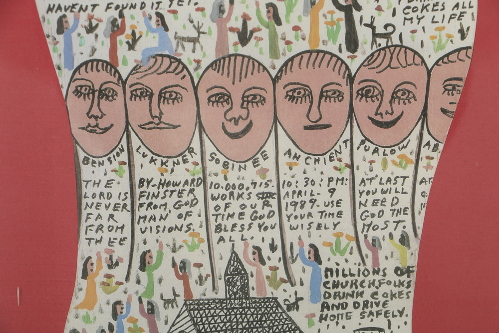 Howard Finster Offset Lithograph on Paper "Coke Bottle"